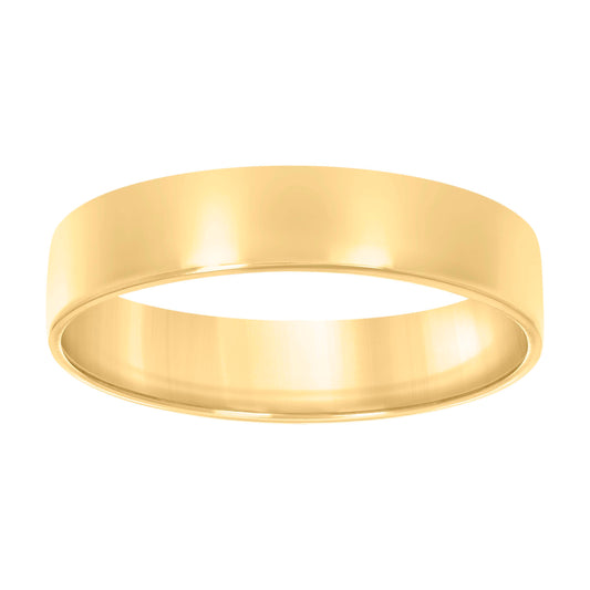 925 Sterling Silver Flat Comfort Band Yellow 6mm-S