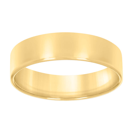 925 Sterling Silver Flat Comfort Band Yellow 7mm-S