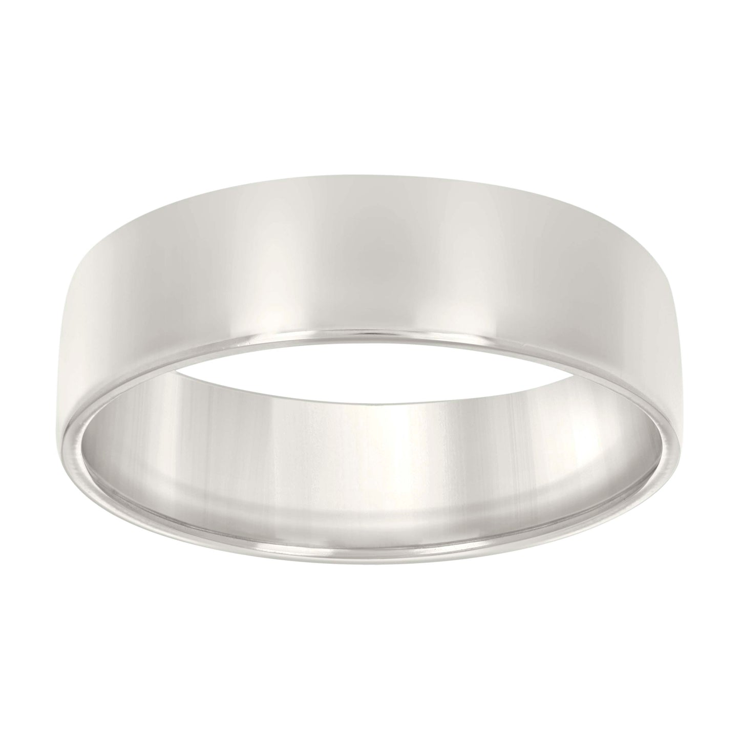 925 Sterling Silver Flat Comfort Band Silver 8mm-S