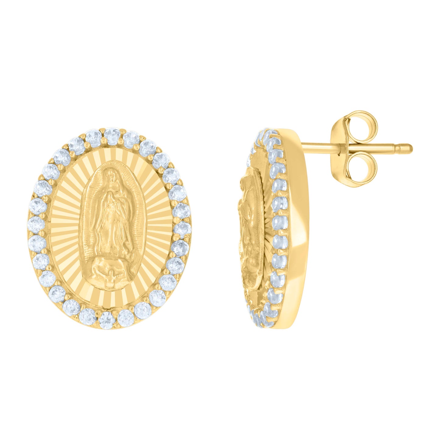 10Kt Gold Cz Earrings