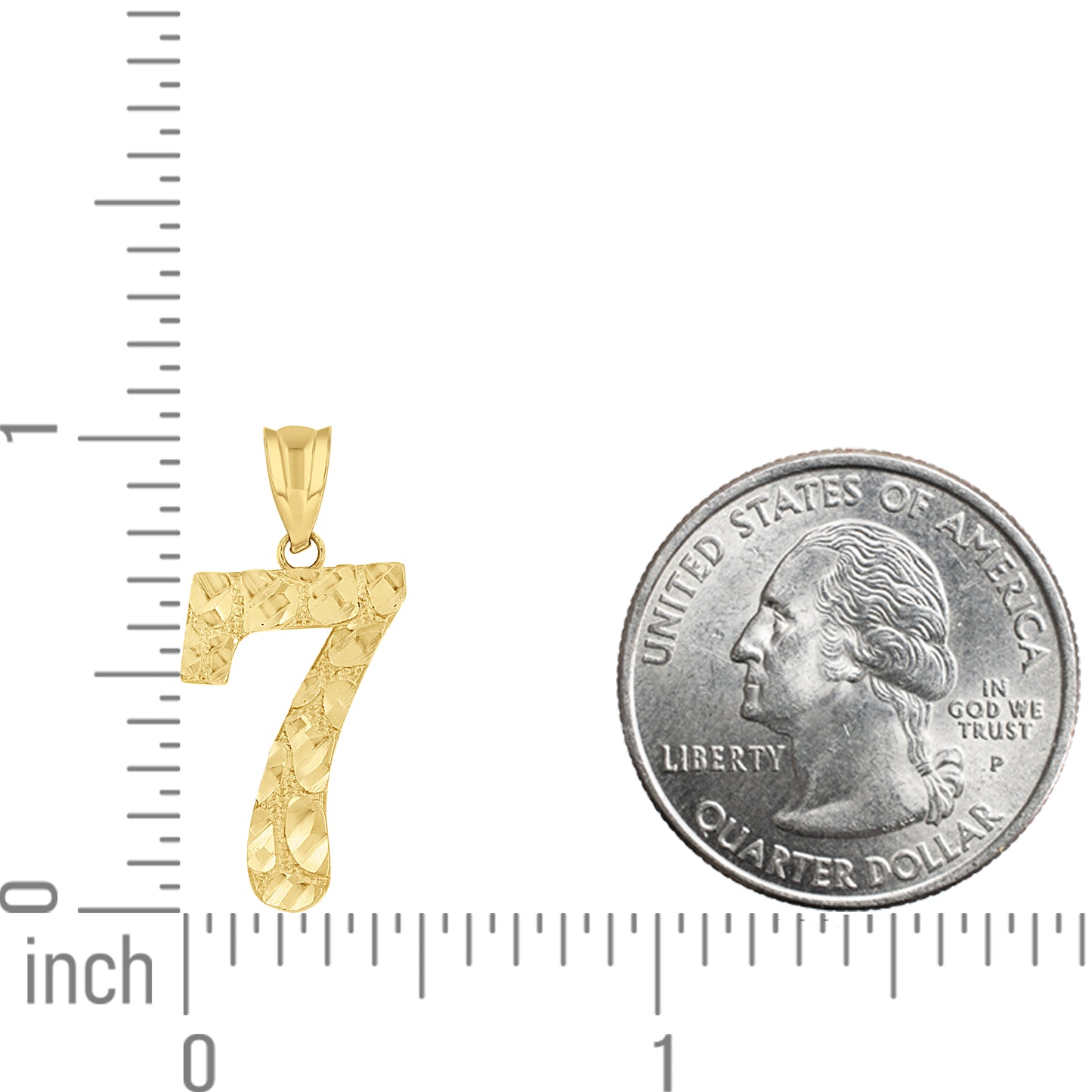 14Kt Gold Number "7" Pendant
