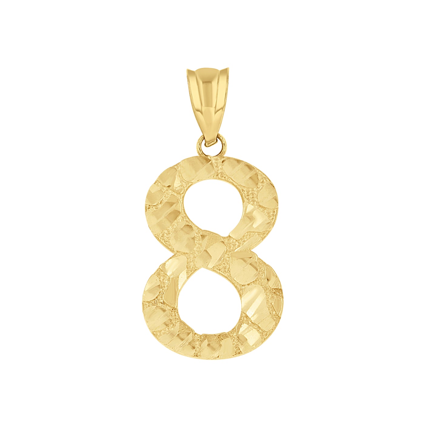 14Kt Gold Number "8" Pendant