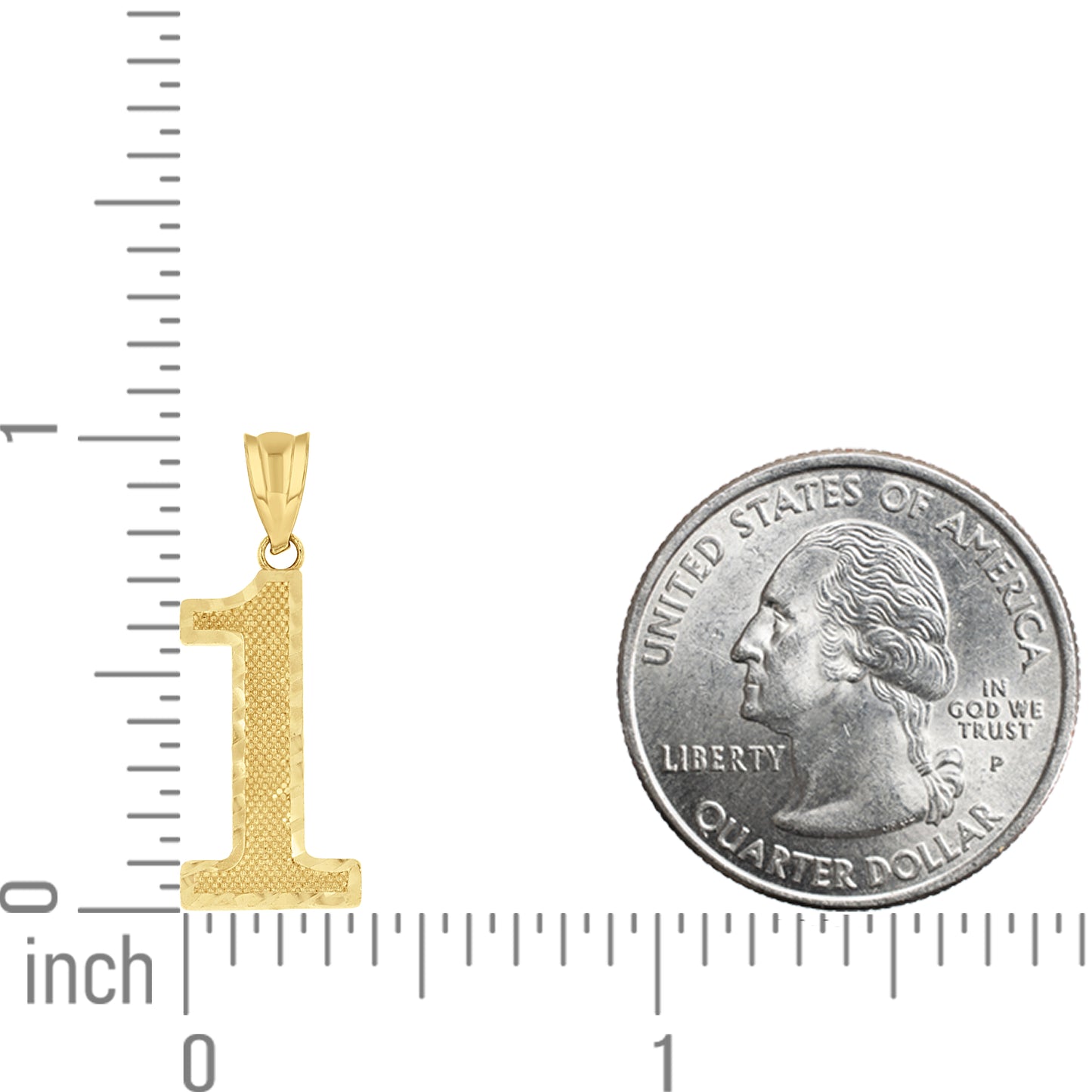 14Kt Gold Number "1" Pendant