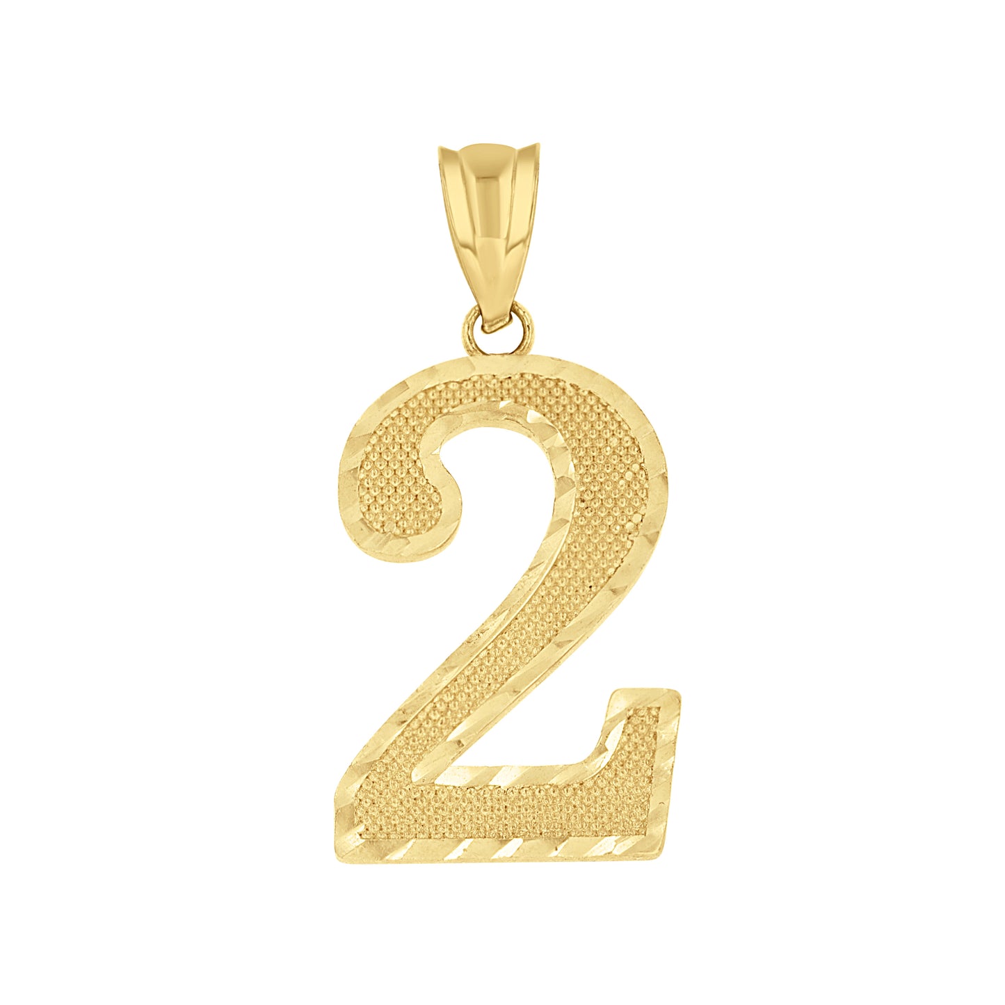 14Kt Gold Number "2" Pendant
