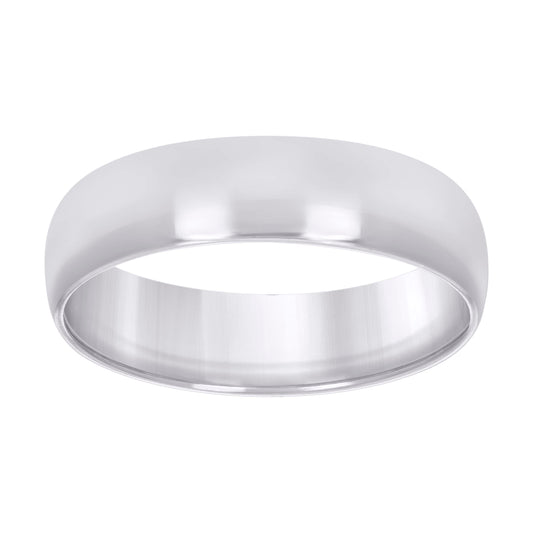 925 Silver Comfort Fit Band 7mm S5 Rhodium Plated