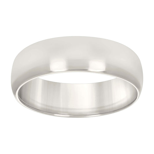 925 Silver Comfort Fit Band 8mm S5 Silver Plated