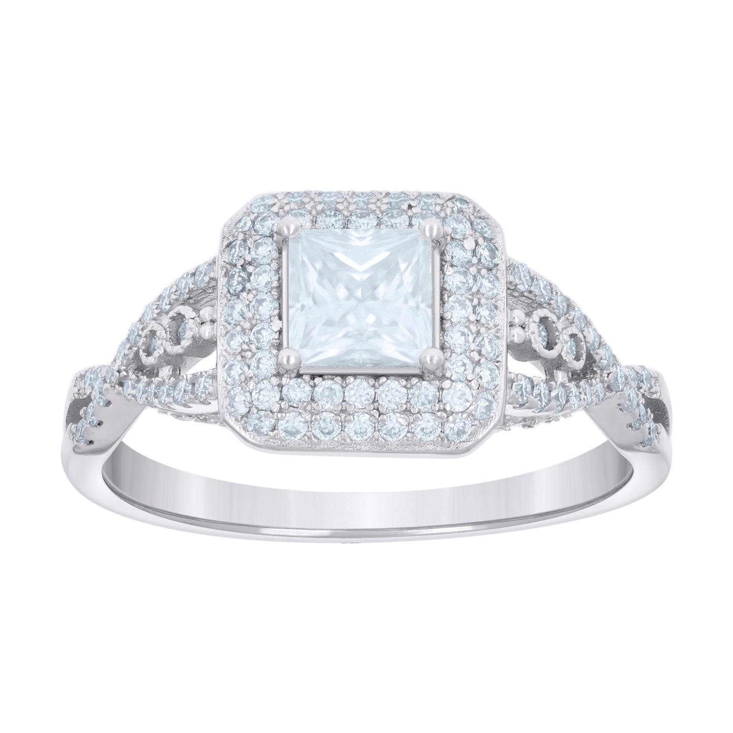 925 Sterling Silver Cz Ring S5