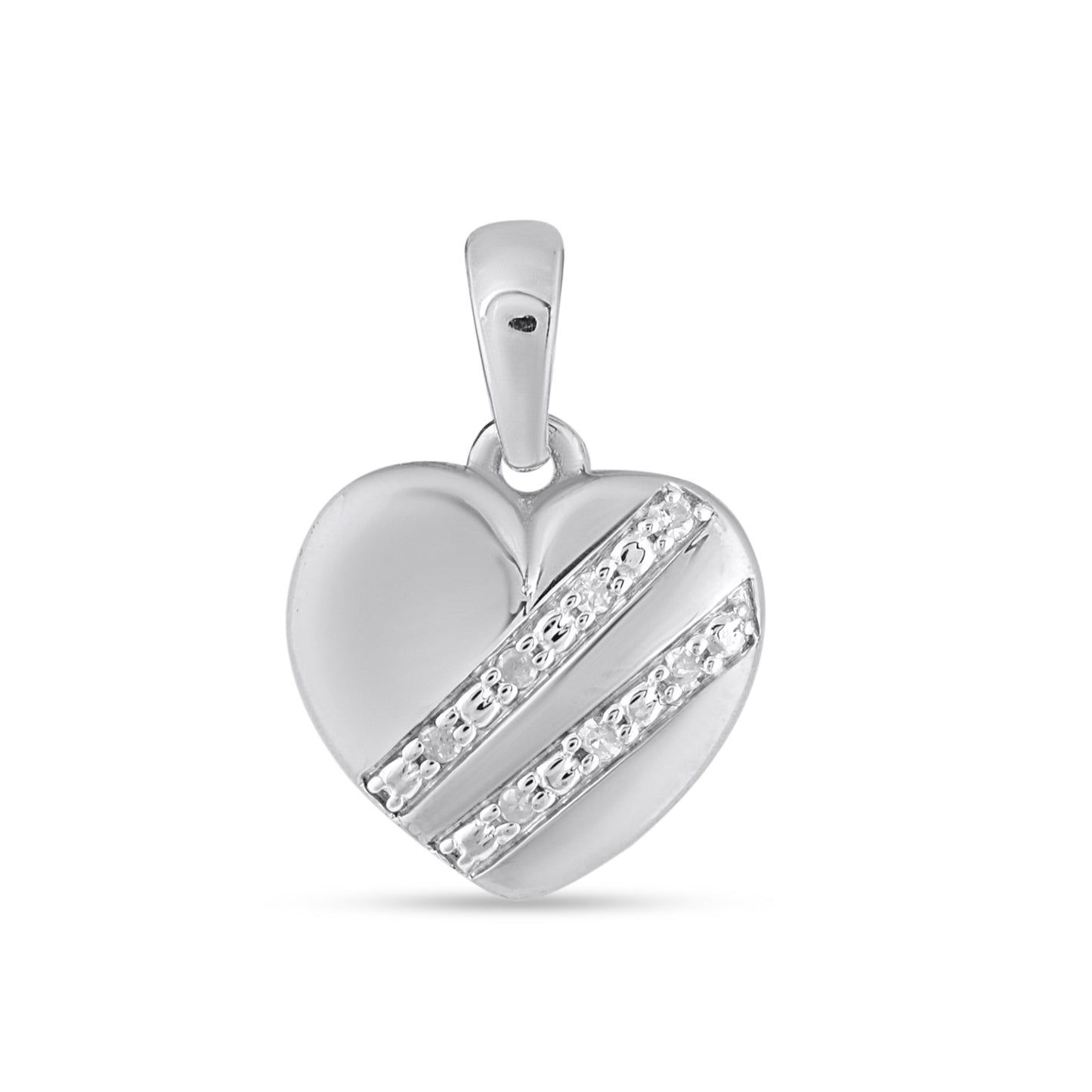925 SS 0.04CT D- PENDANT "HEART"