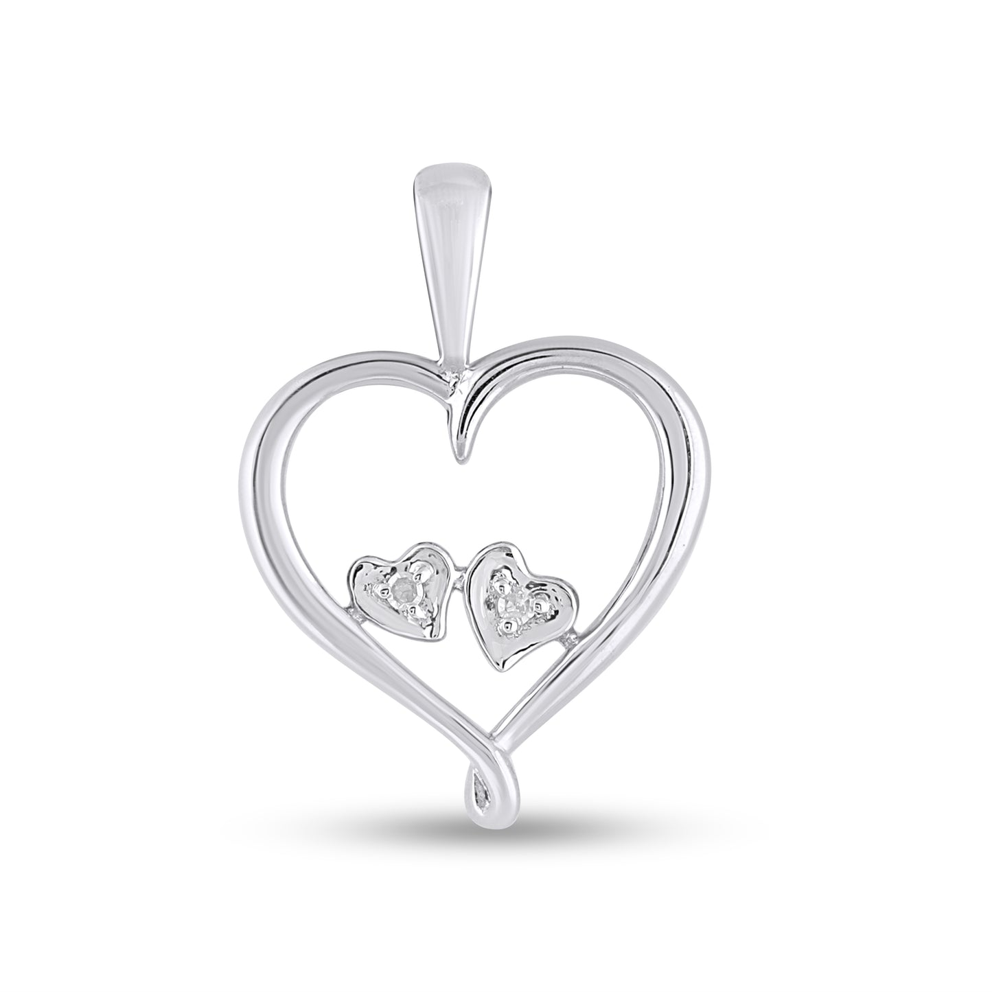 925 SS 0.01CT D- PENDANT "HEART"