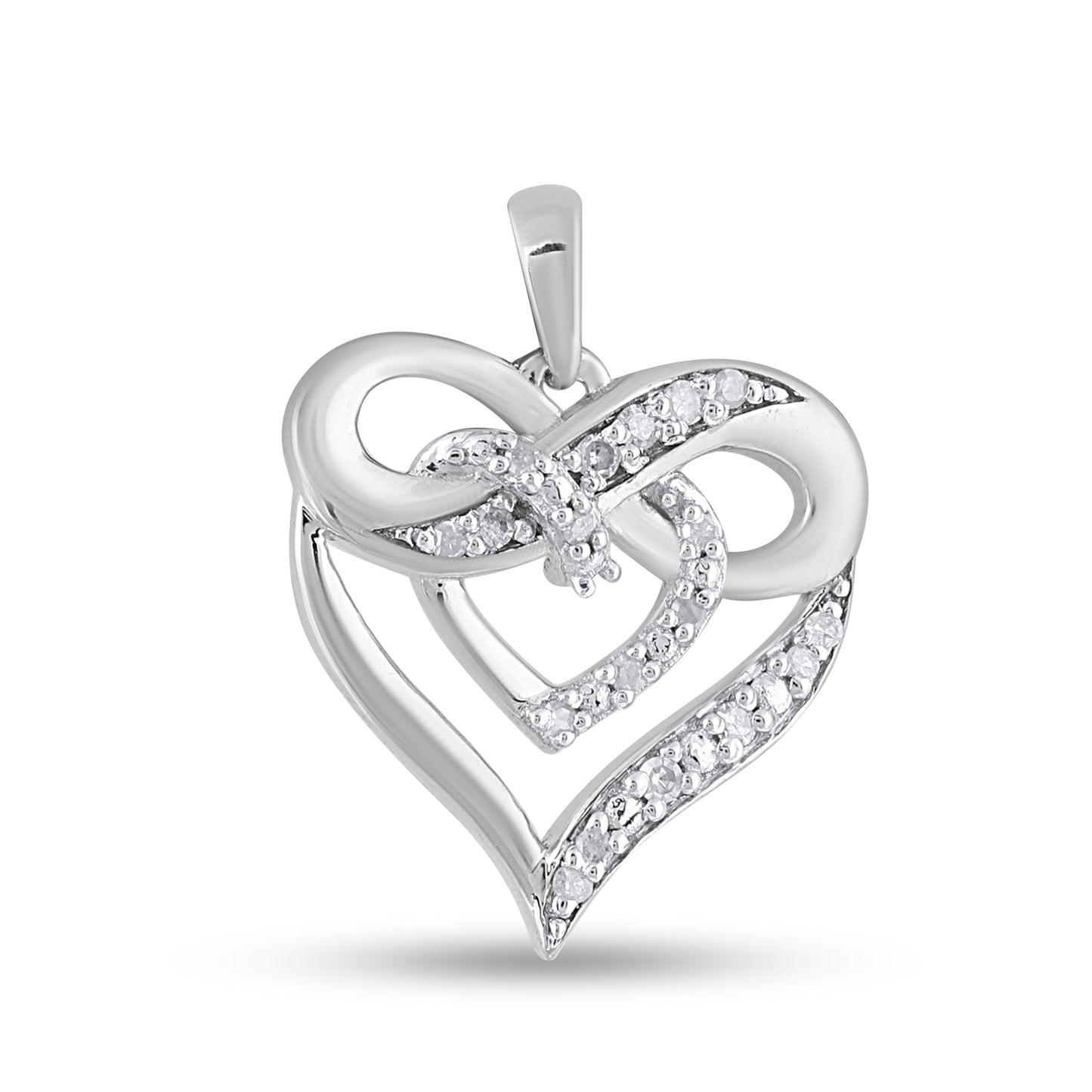 925 SS 0.07CT D- PENDANT "HEART"
