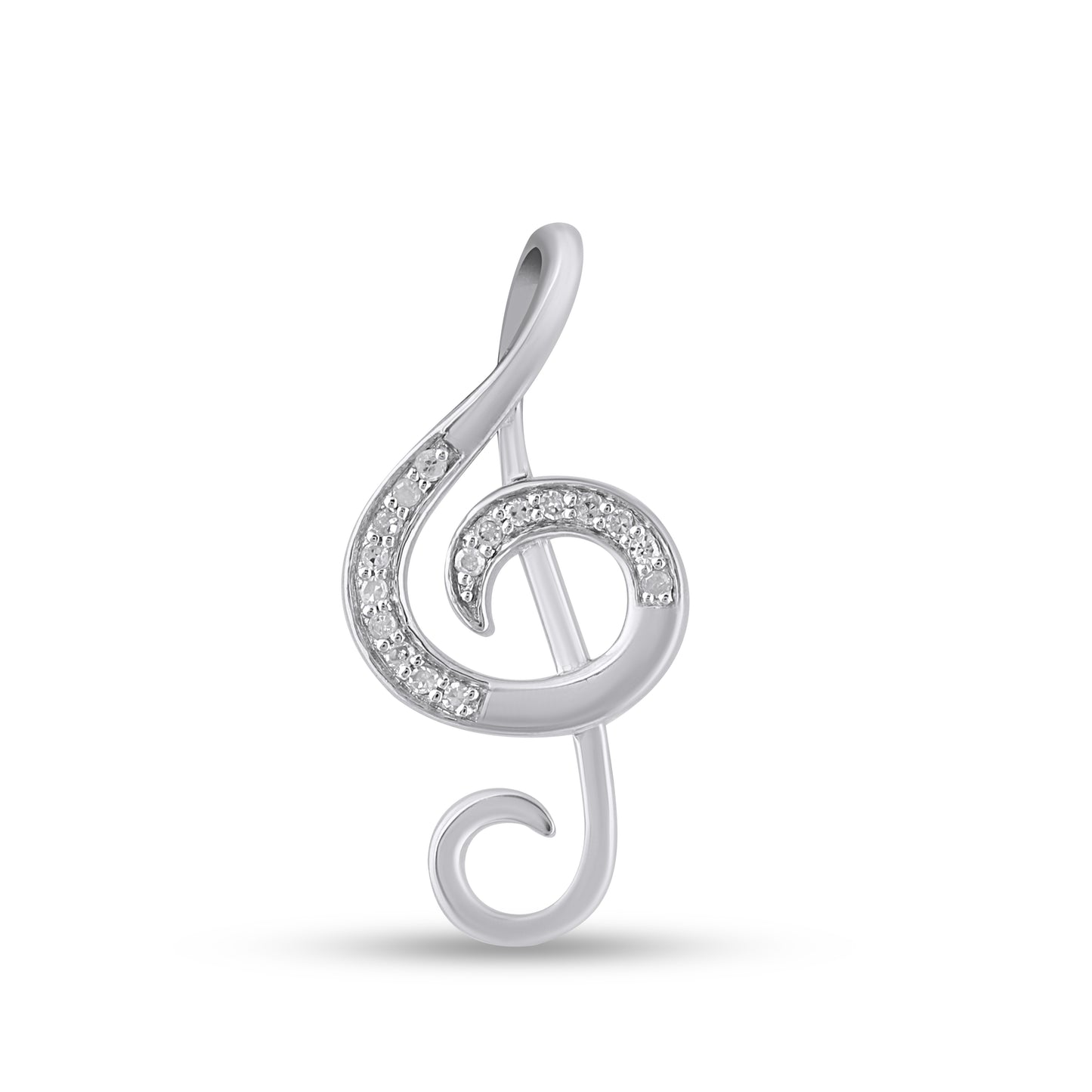 925 SS 0.05CT D- PENDANT "MUSIC"