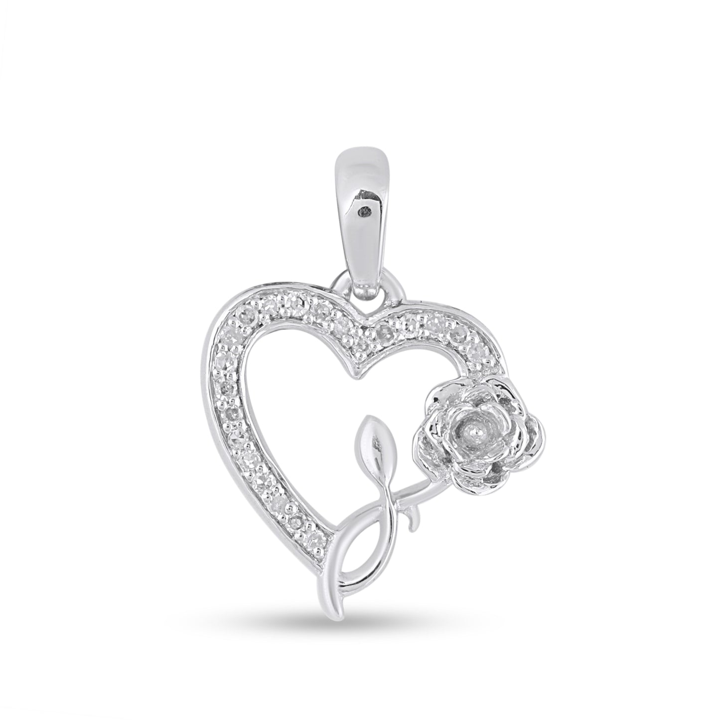 925 SS 0.04CT D- PENDANT "HEART"