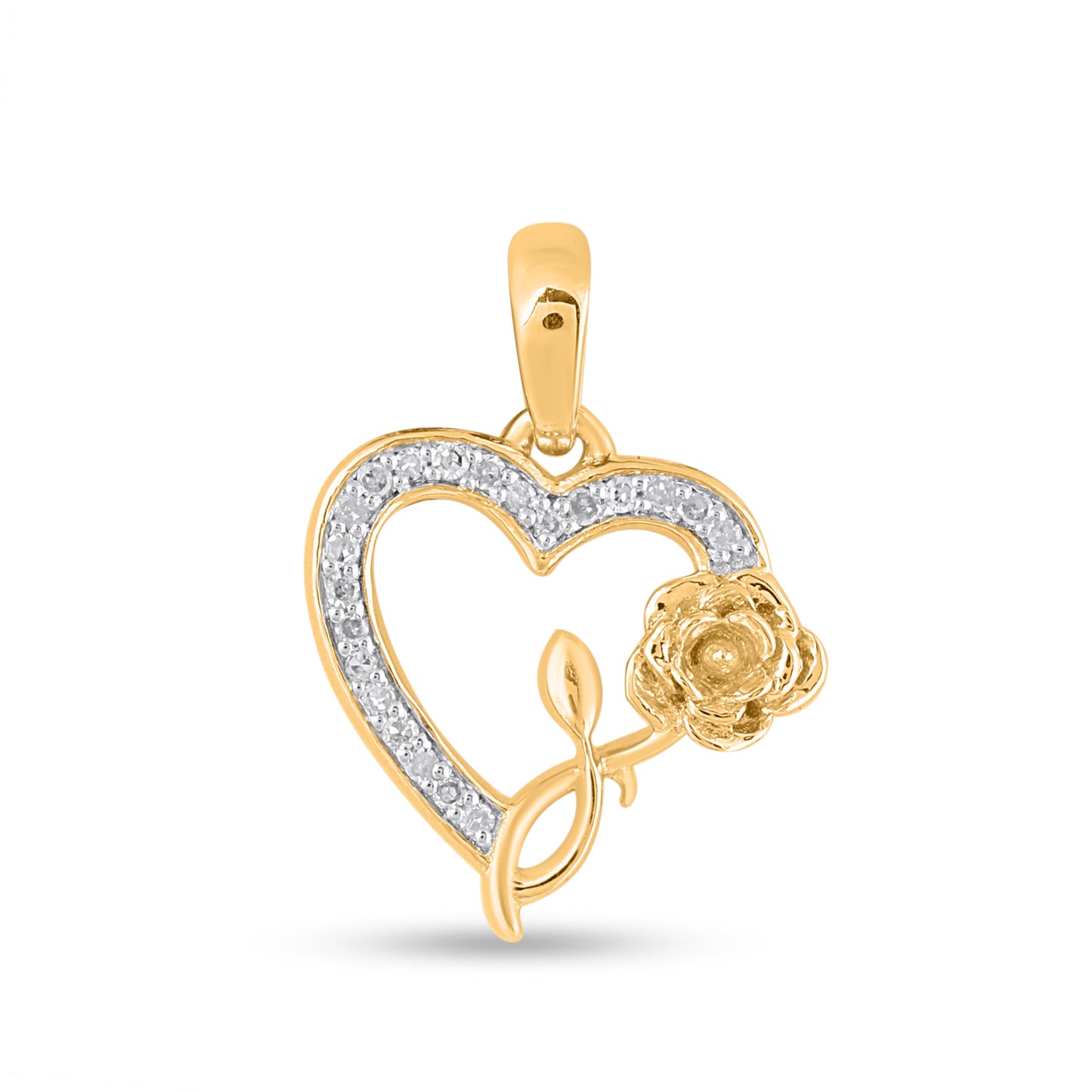 925 SS 0.04CT D- PENDANT "HEART"