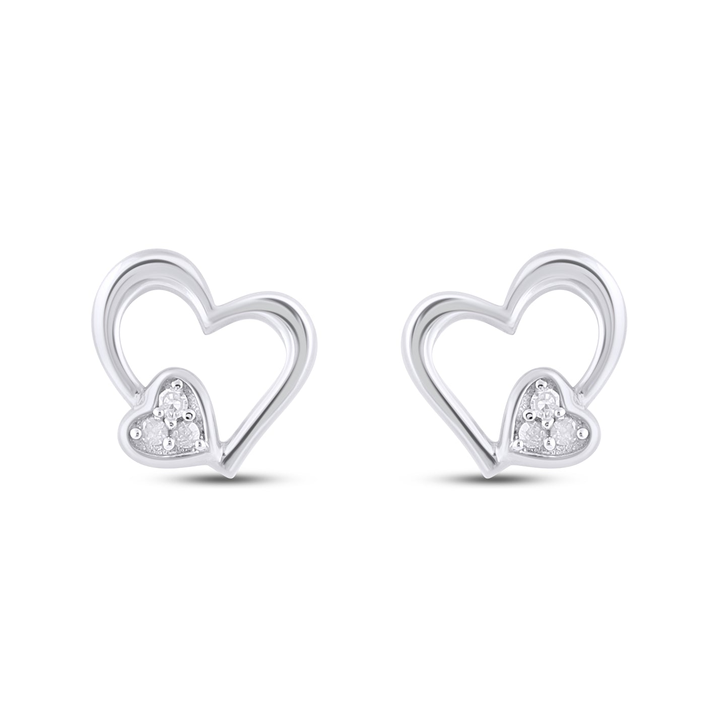 925 SS 0.02CT D- EARRINGS