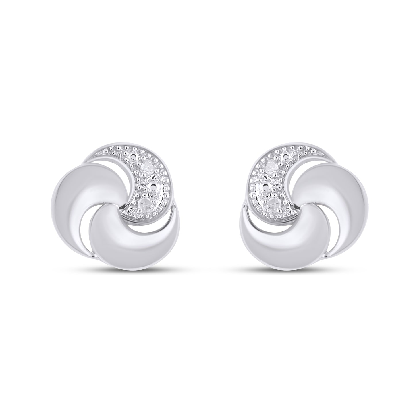 925 SS 0.02CT D- EARRINGS