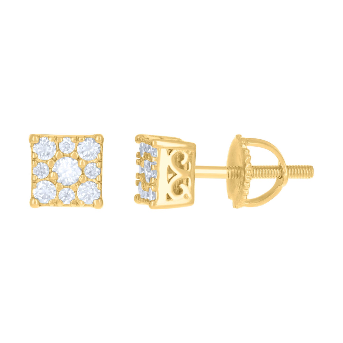 925 Silver Earrings With Moissanite Ctw 0.33