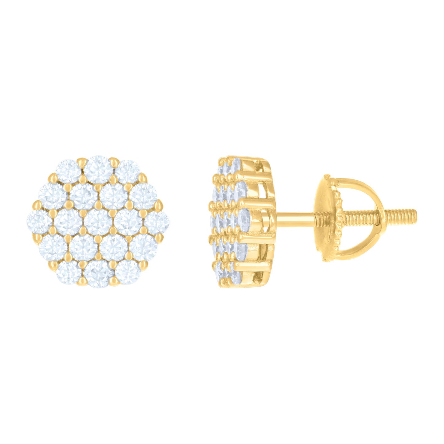 925 Sterling Silver 0.76Ctw Moissanite Earrings
