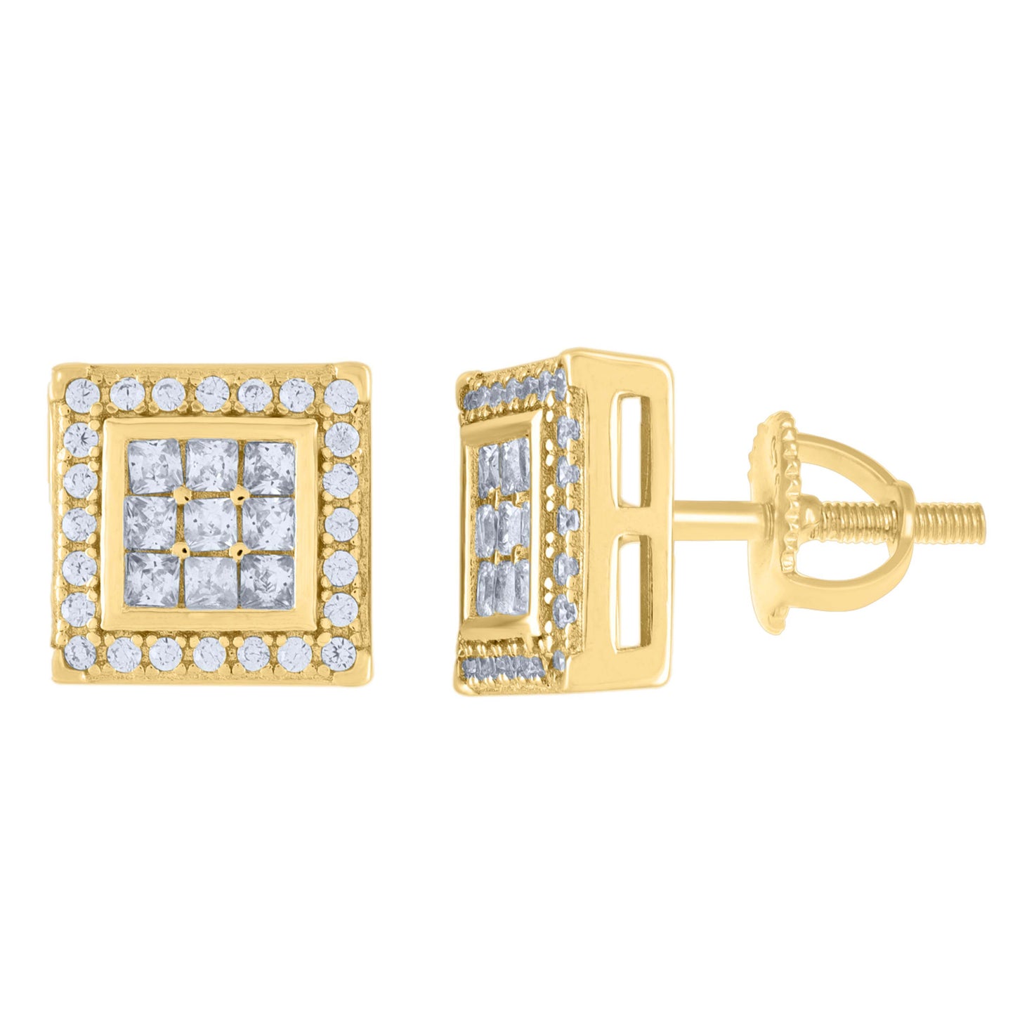 925 Sterling Silver 0.62Ctw Moissanite Earrings