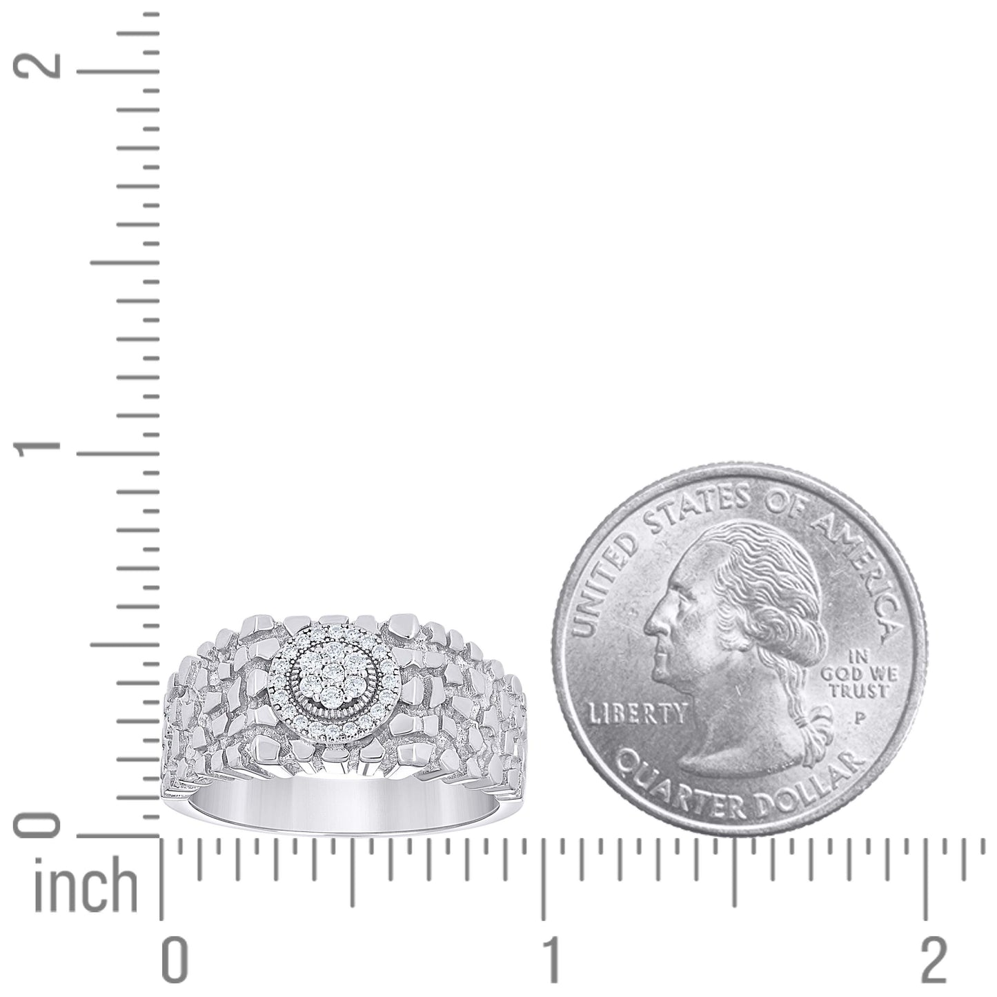 925 Sterling Silver Cz Ring S8