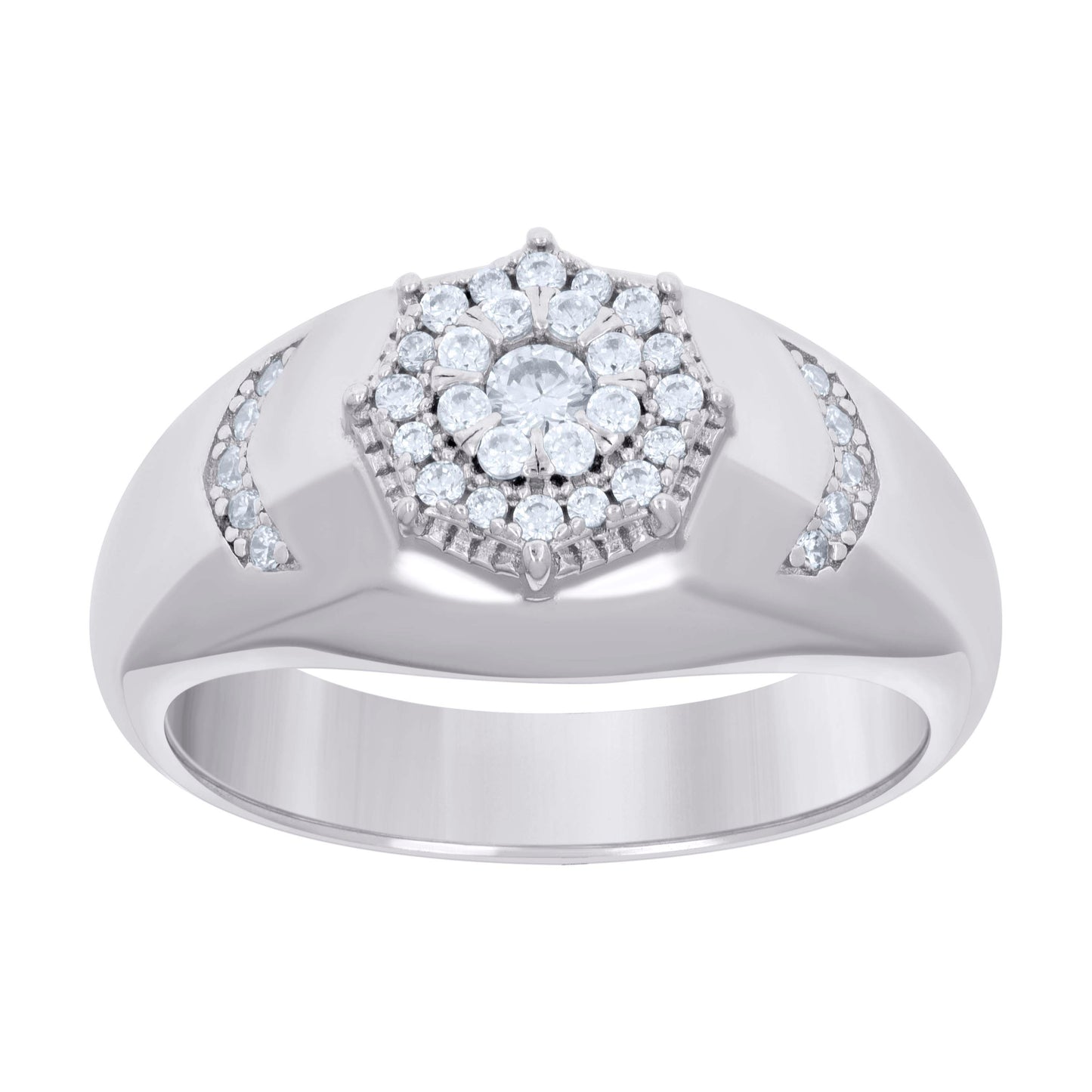 925 Sterling Silver Cz Ring S8