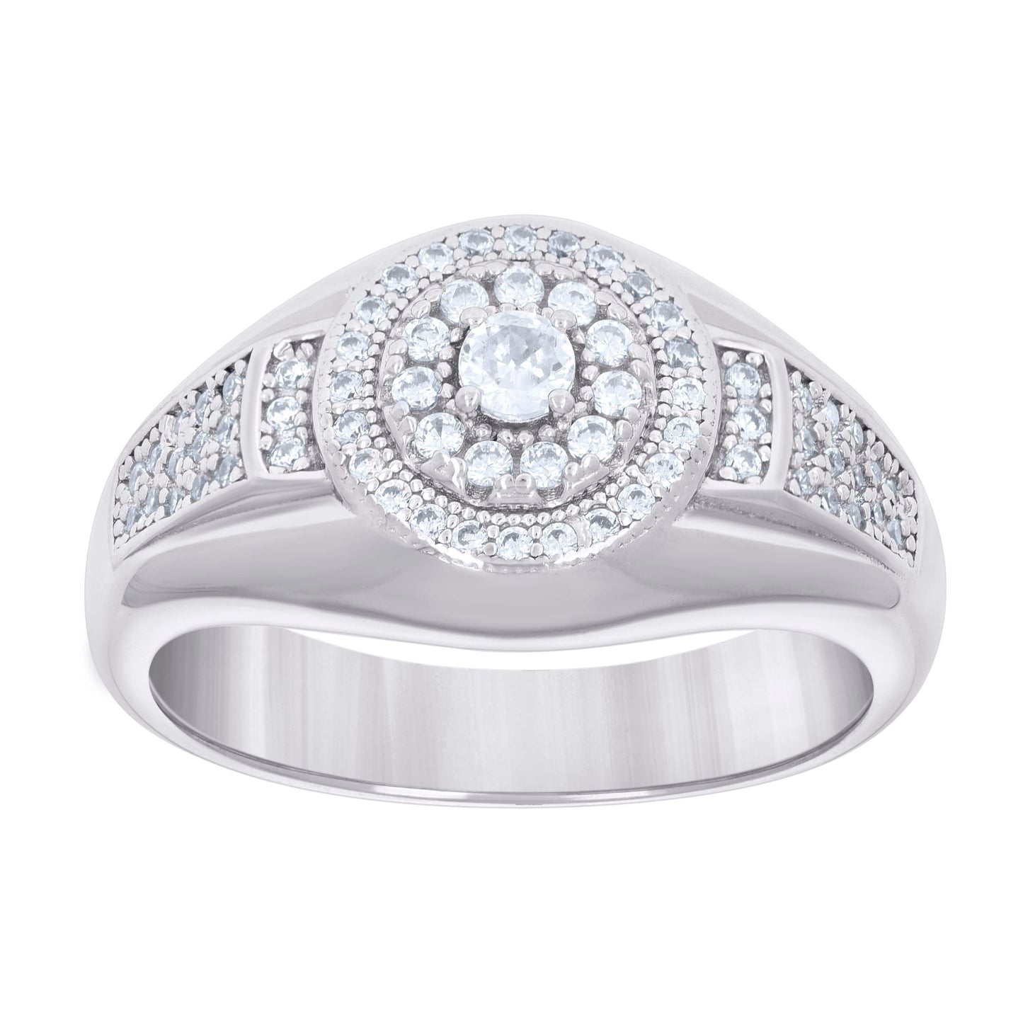 925 Sterling Silver Cz Ring S8