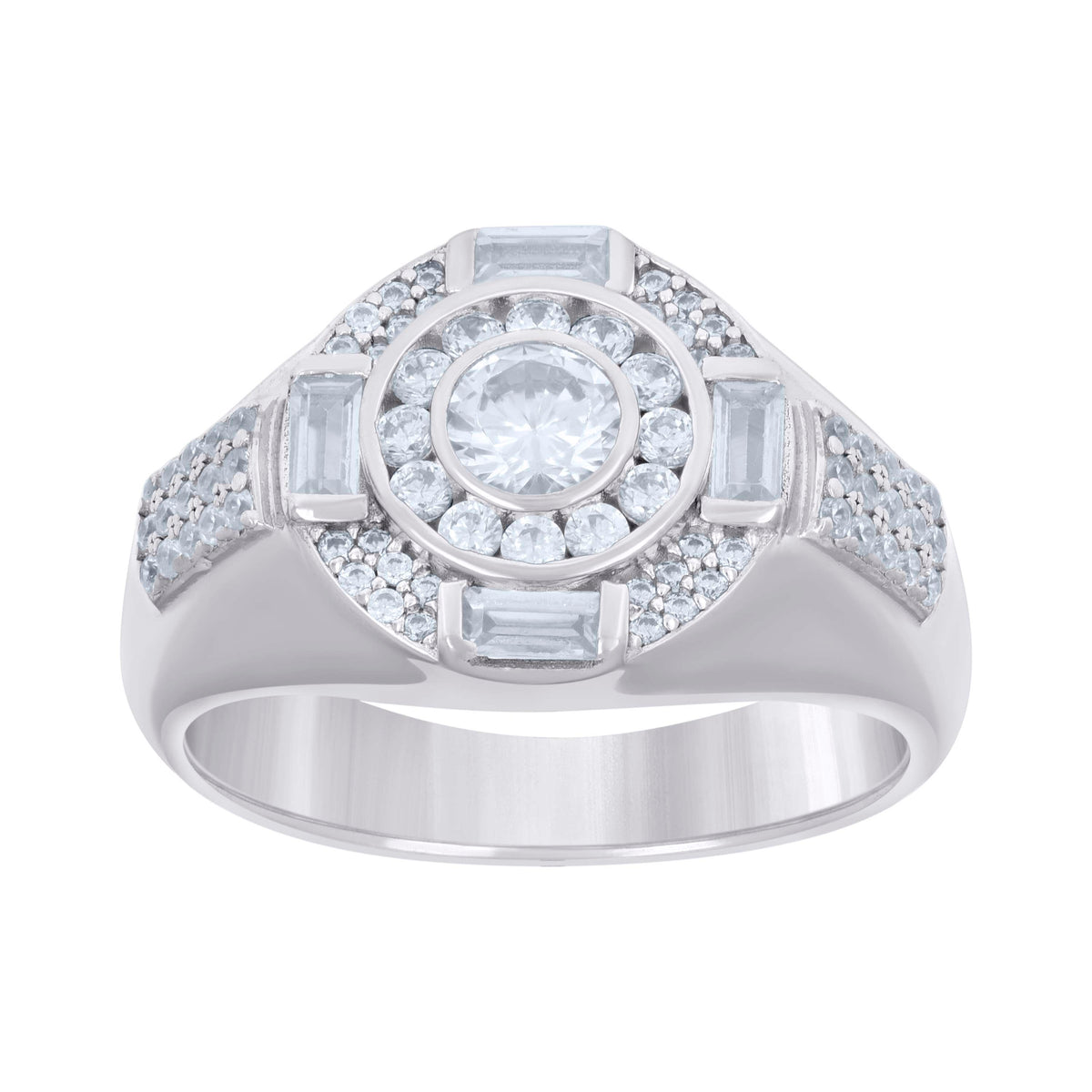 925 Sterling Silver Cz Ring S8