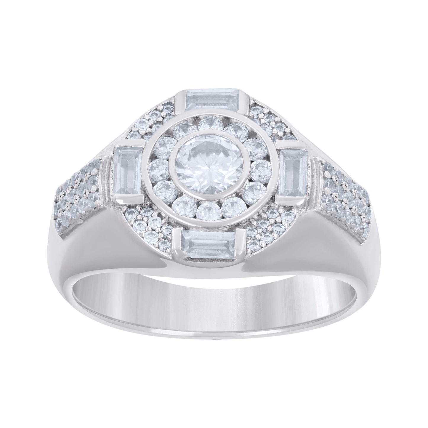 925 Sterling Silver Cz Ring S8