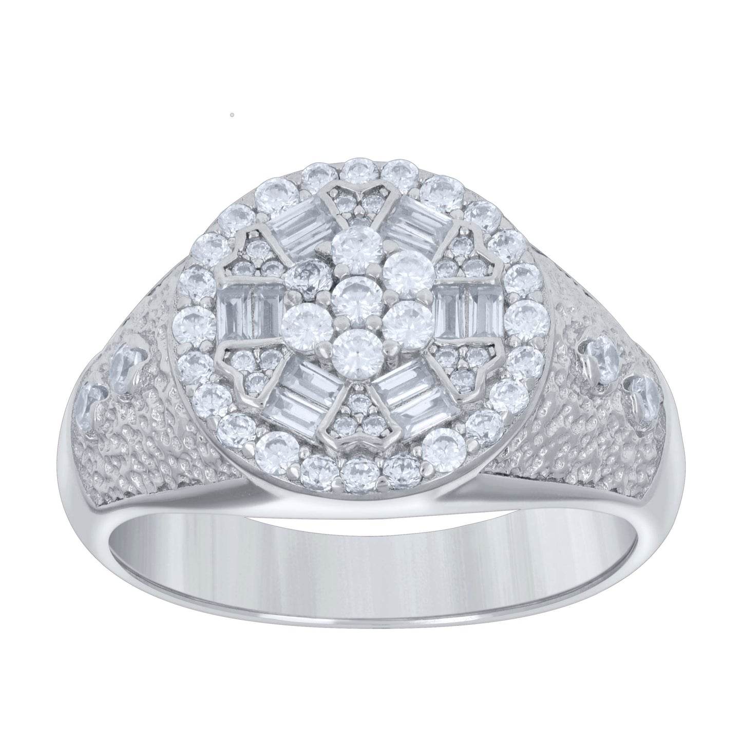 925 Sterling Silver Cz Ring S8