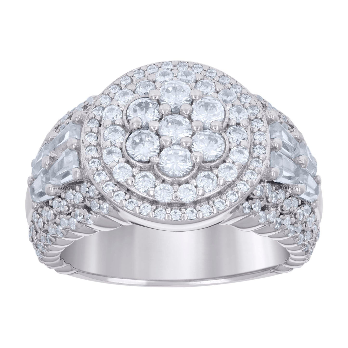925 Sterling Silver Cz Ring S8