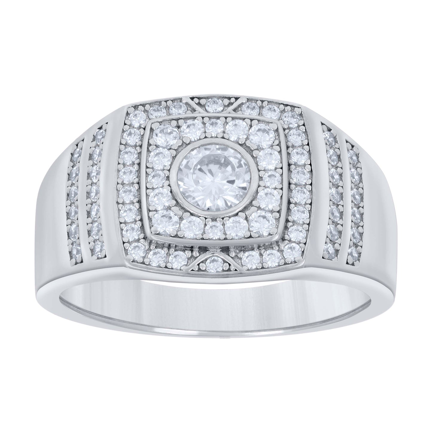 925 Sterling Silver Cz Ring S7