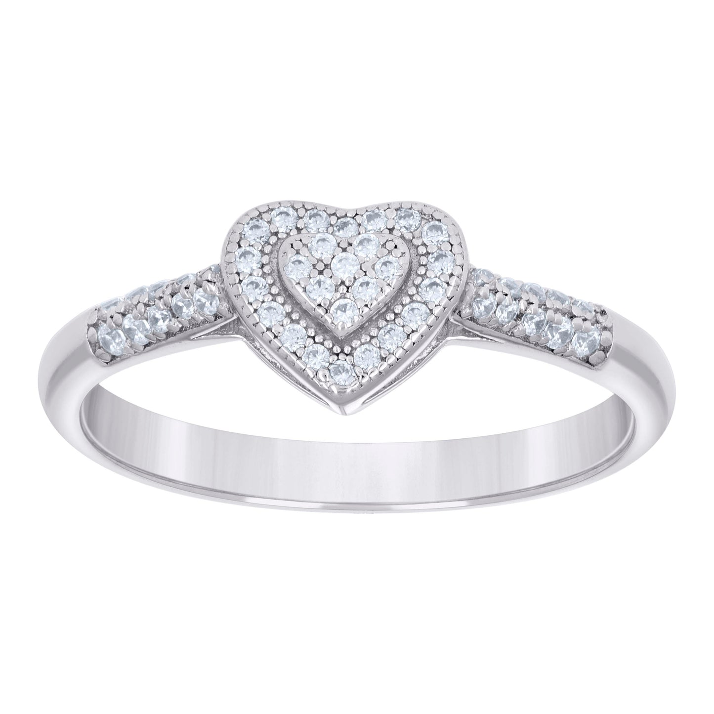 925 Sterling Silver Cz 8mm Ring S5