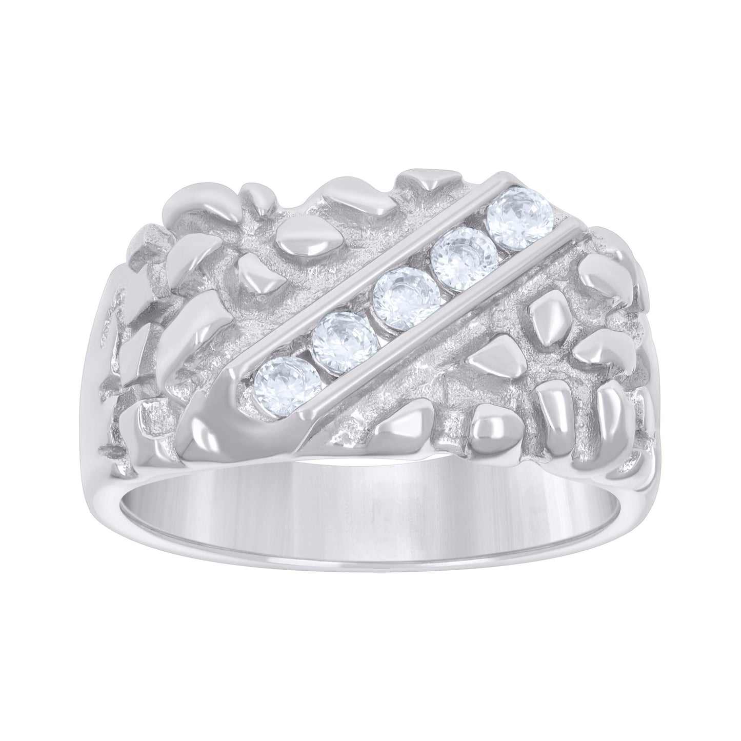 925 Sterling Silver Cz Ring S7