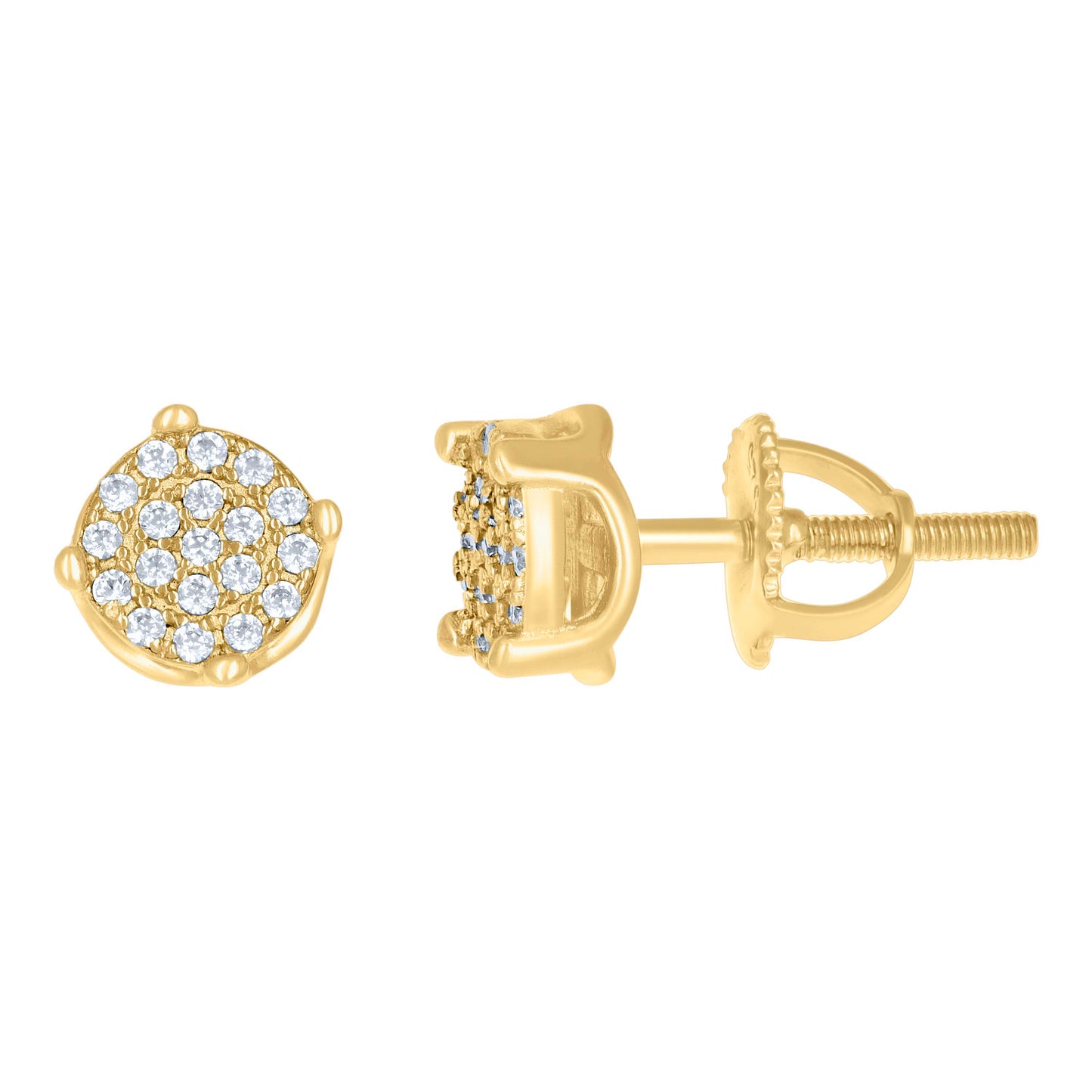 925 Silver Earrings With Moissanite Stones Ctw 0.2