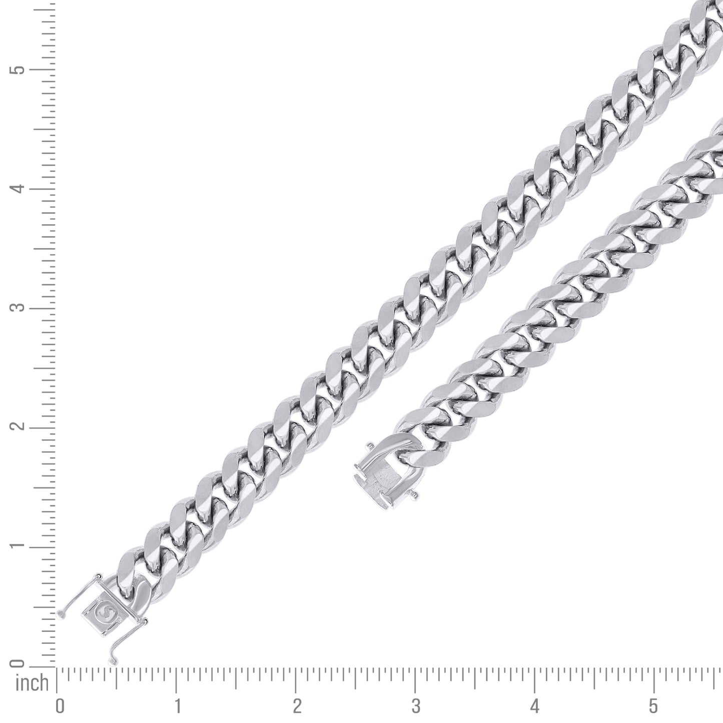925 Silver Solid Miami Cuban Chain 14.5mm