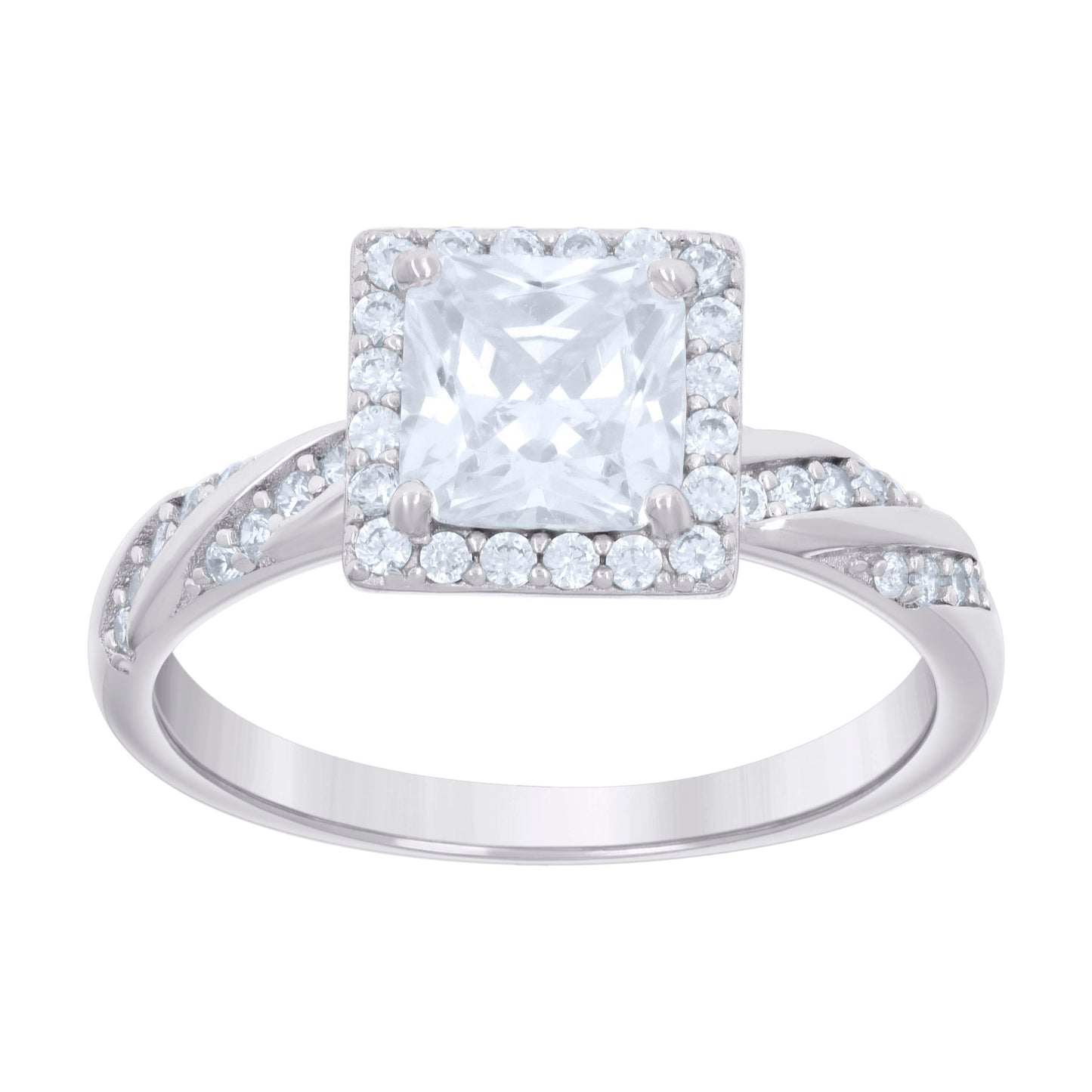 925 Sterling Silver Ring S5 Moissanite Ctw 1.56