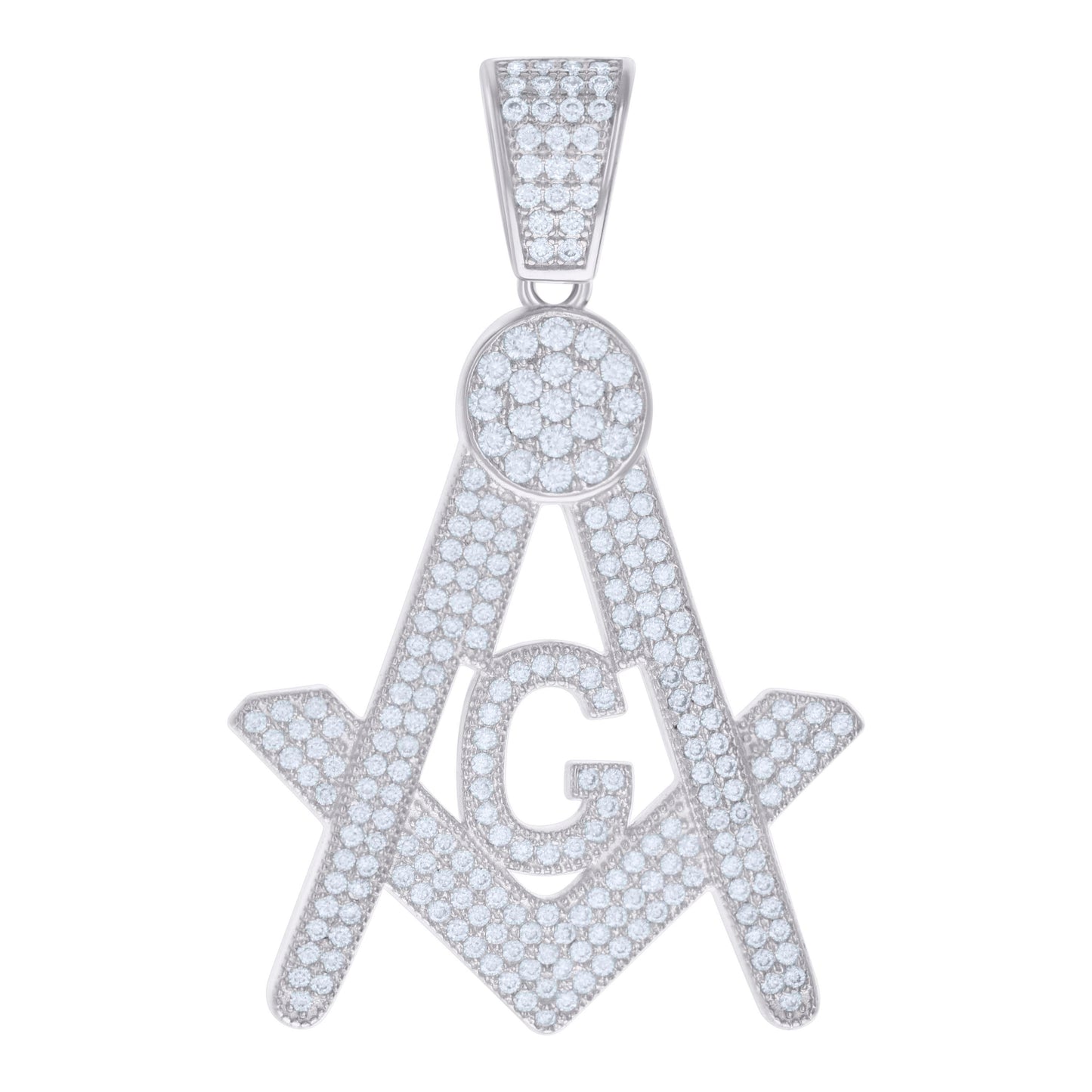 925 Sterling Silver Pendant Moissanite Ctw 1.91