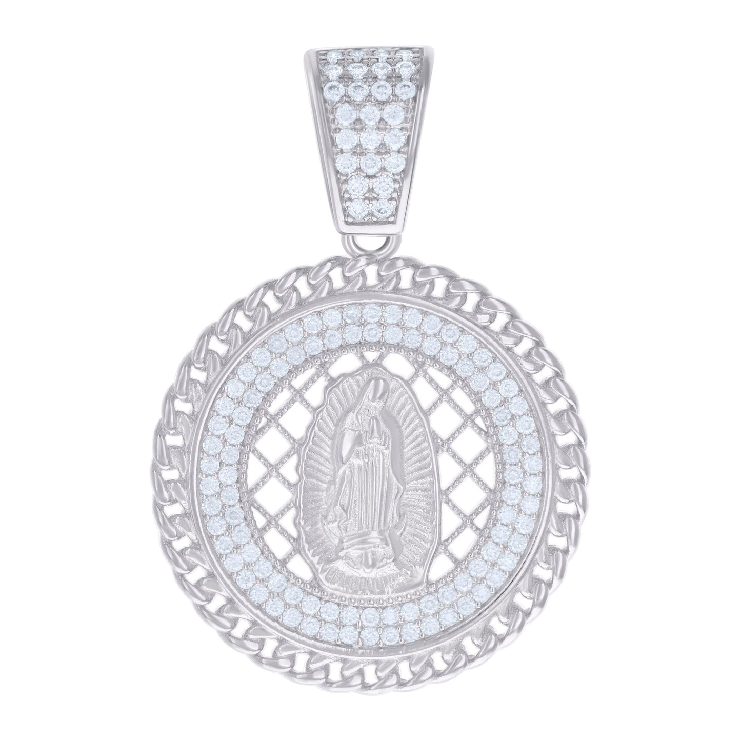 925 Sterling Silver 0.84Ctw Moissanite Pendant