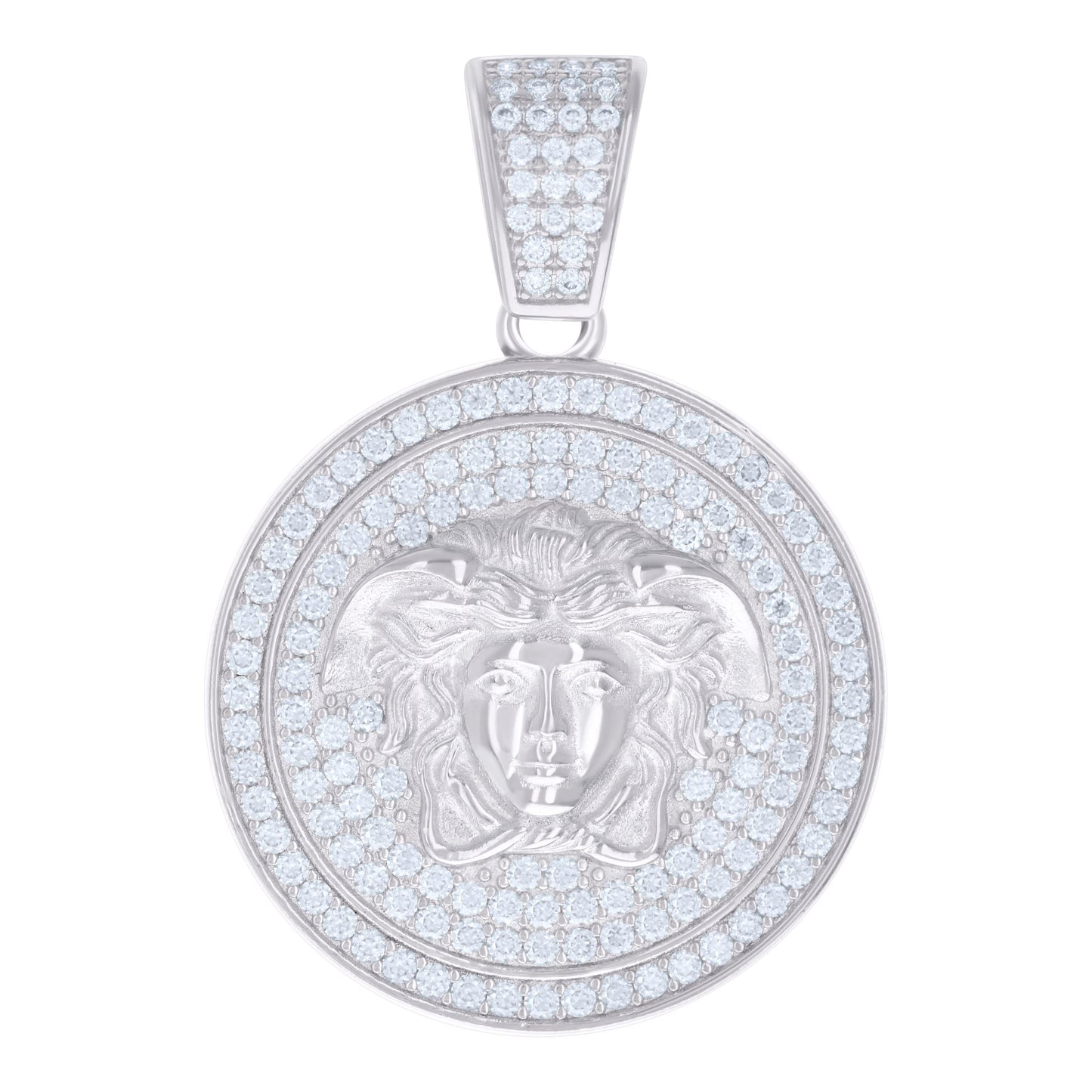 925 Sterling Silver Pendant Moissanite Ctw 1.99