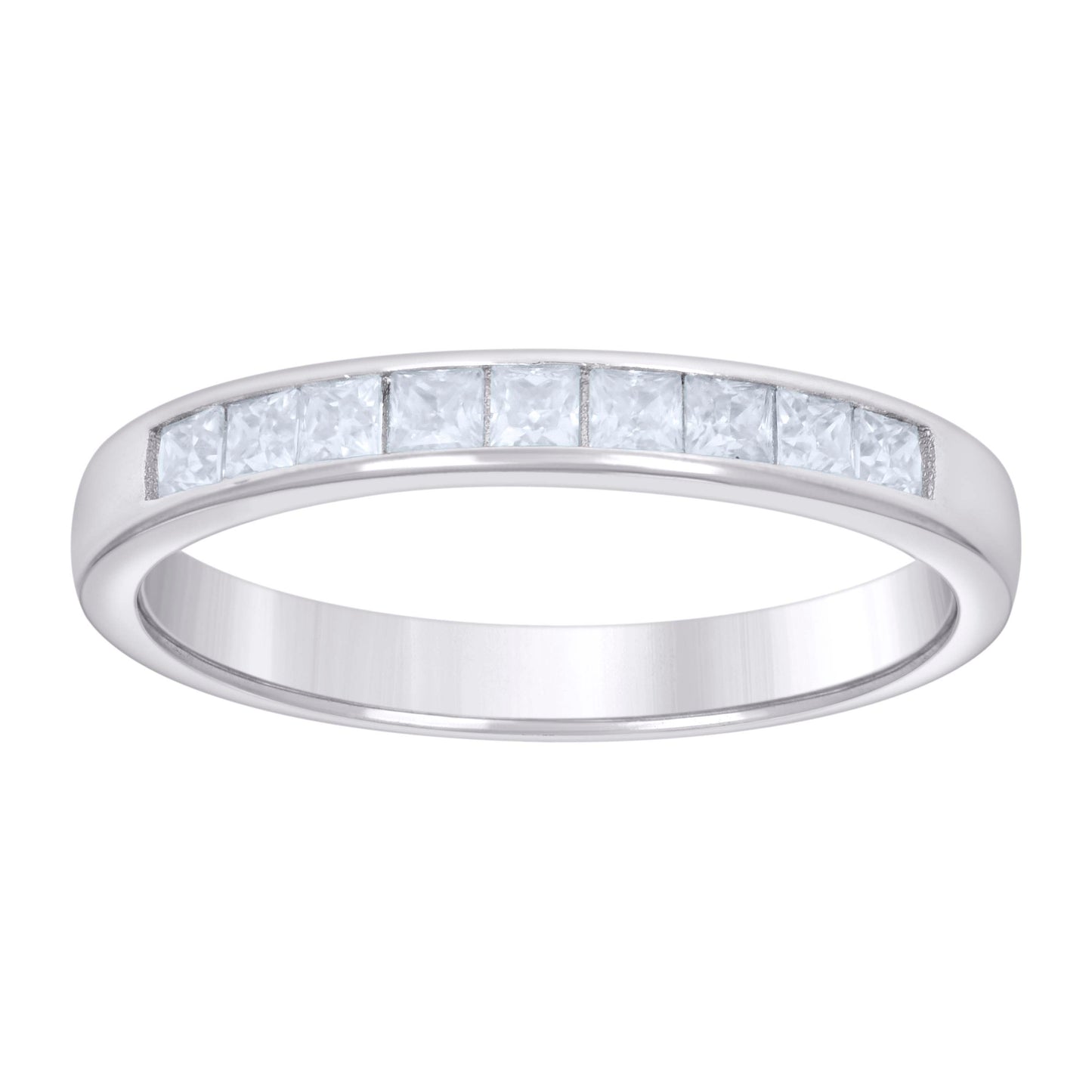 925 Sterling Silver 0.80Ctw Moissanite Ring S5