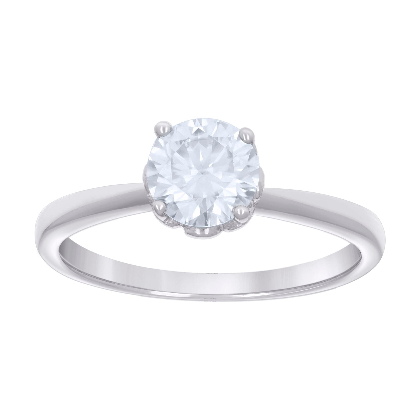 925 Sterling Silver 1.06Ctw Moissanite Ring S5