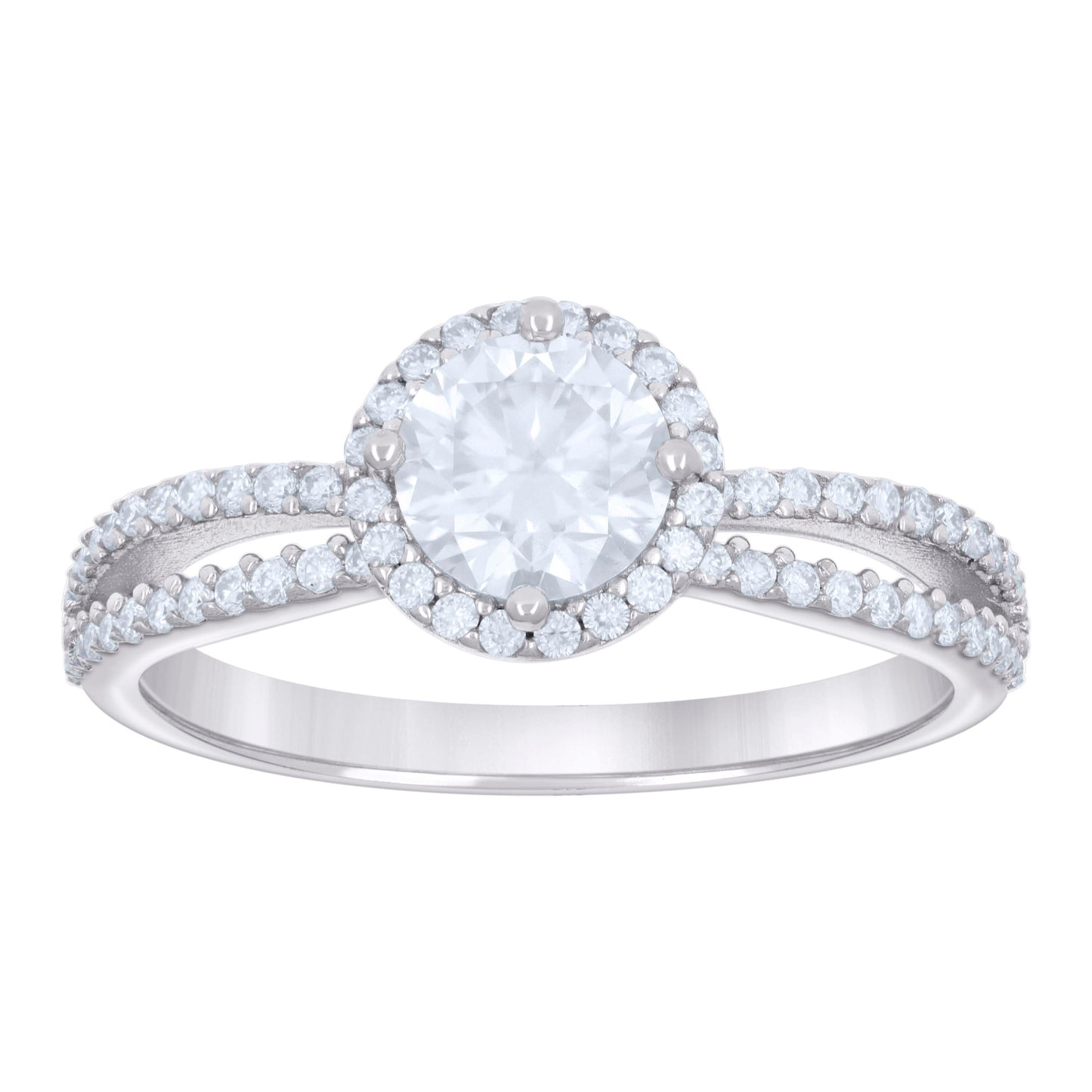 925 Sterling Silver 1.35Ctw Moissanite Ring S5