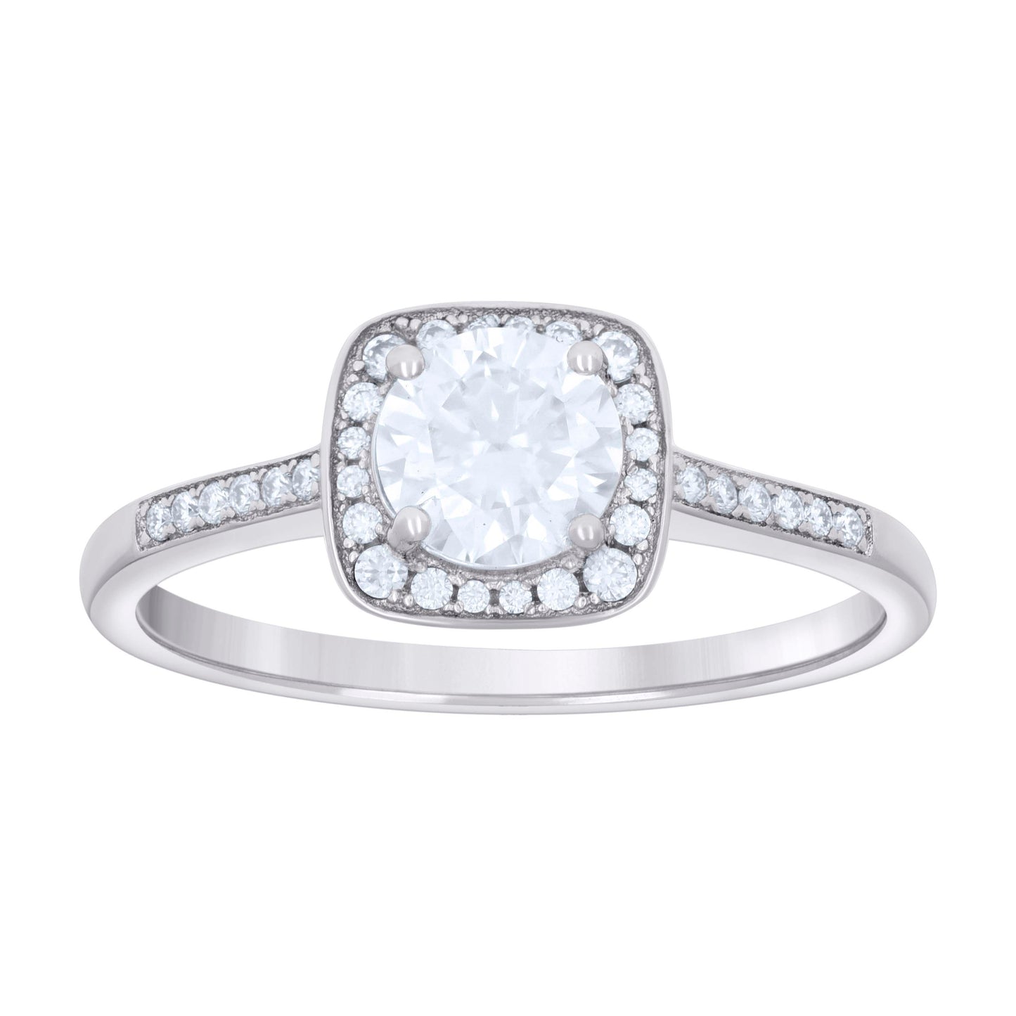 925 Sterling Silver 1.26Ctw Moissanite Ring S5