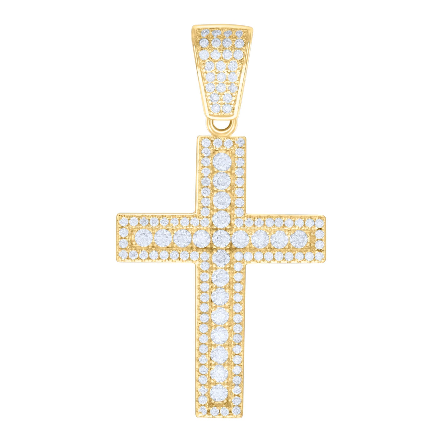 925 Sterling Silver Pendant Moissanite Ctw 1.85