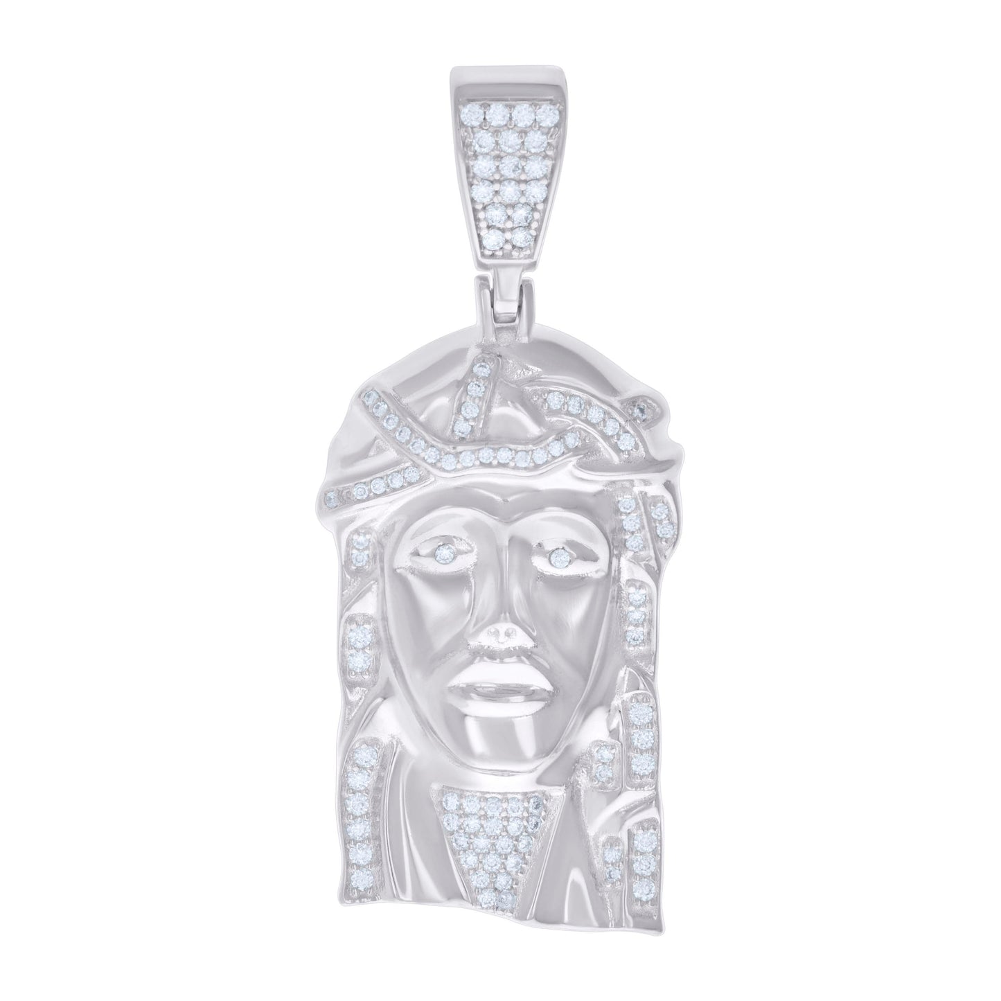 925 Sterling Silver Pendant Moissanite Ctw 1.12