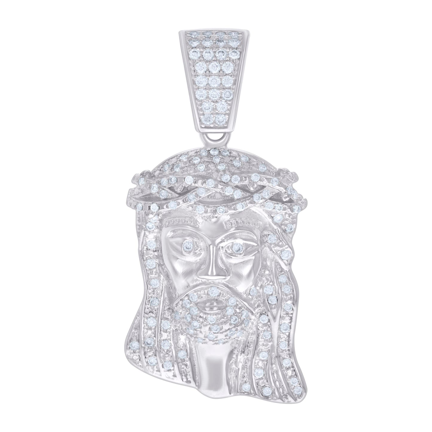 925 Sterling Silver Pendant Moissanite Ctw 0.64