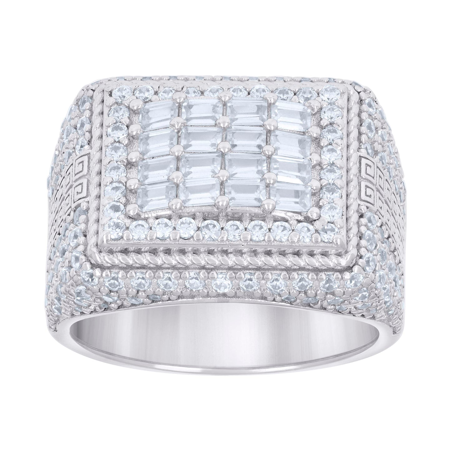 925 Sterling Silver Cz Ring S8