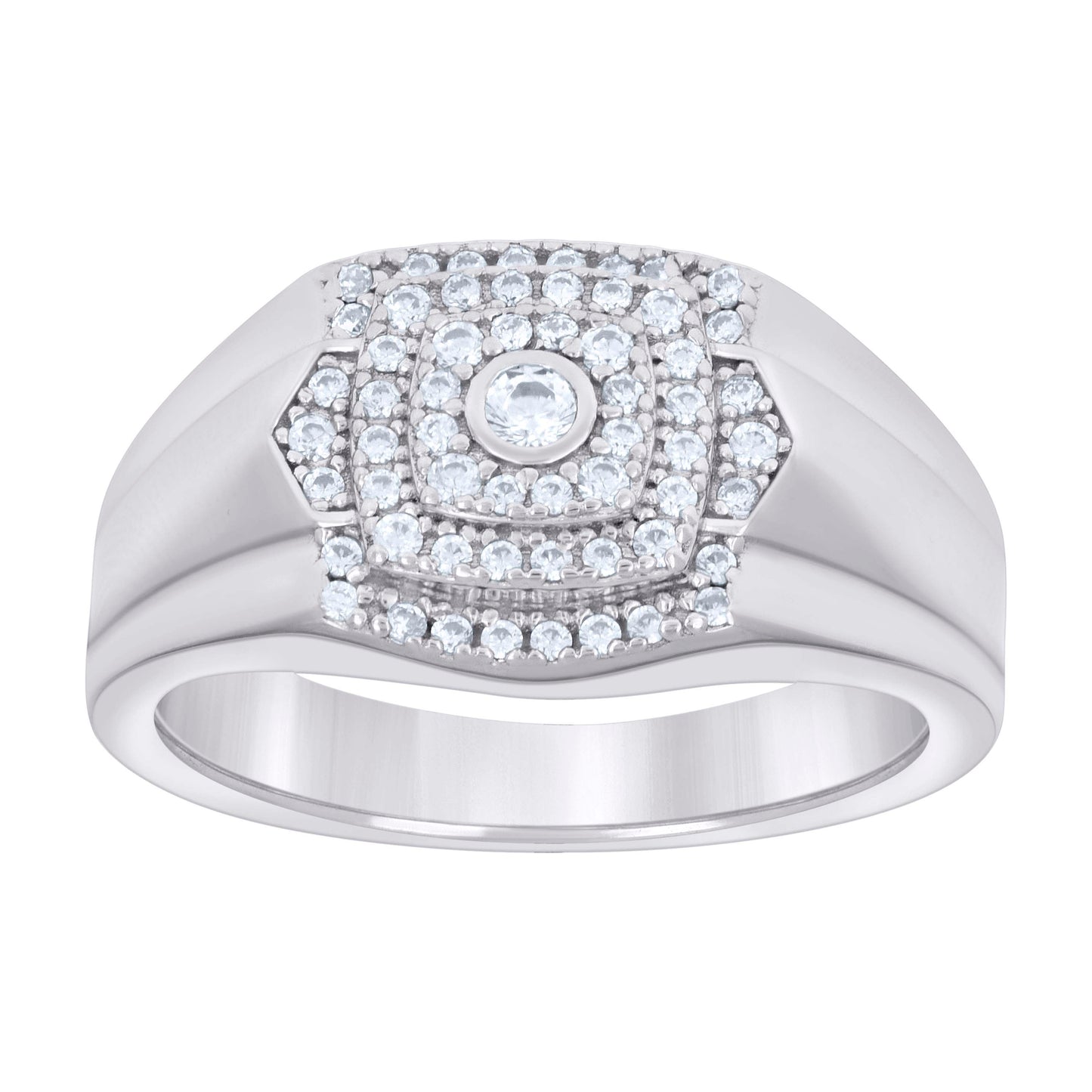 925 Sterling Silver Cz Ring S8