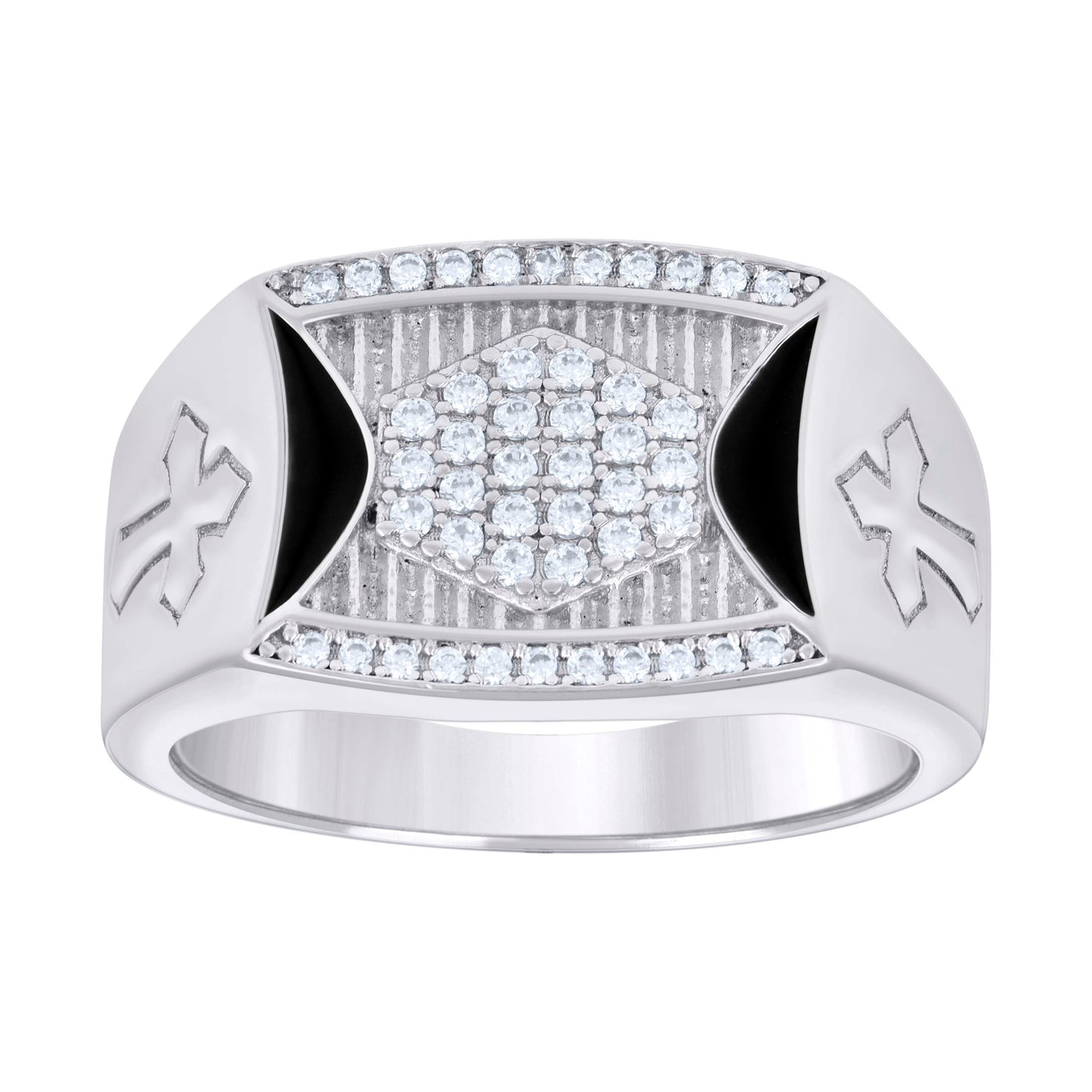 925 Sterling Silver Cz Ring S8