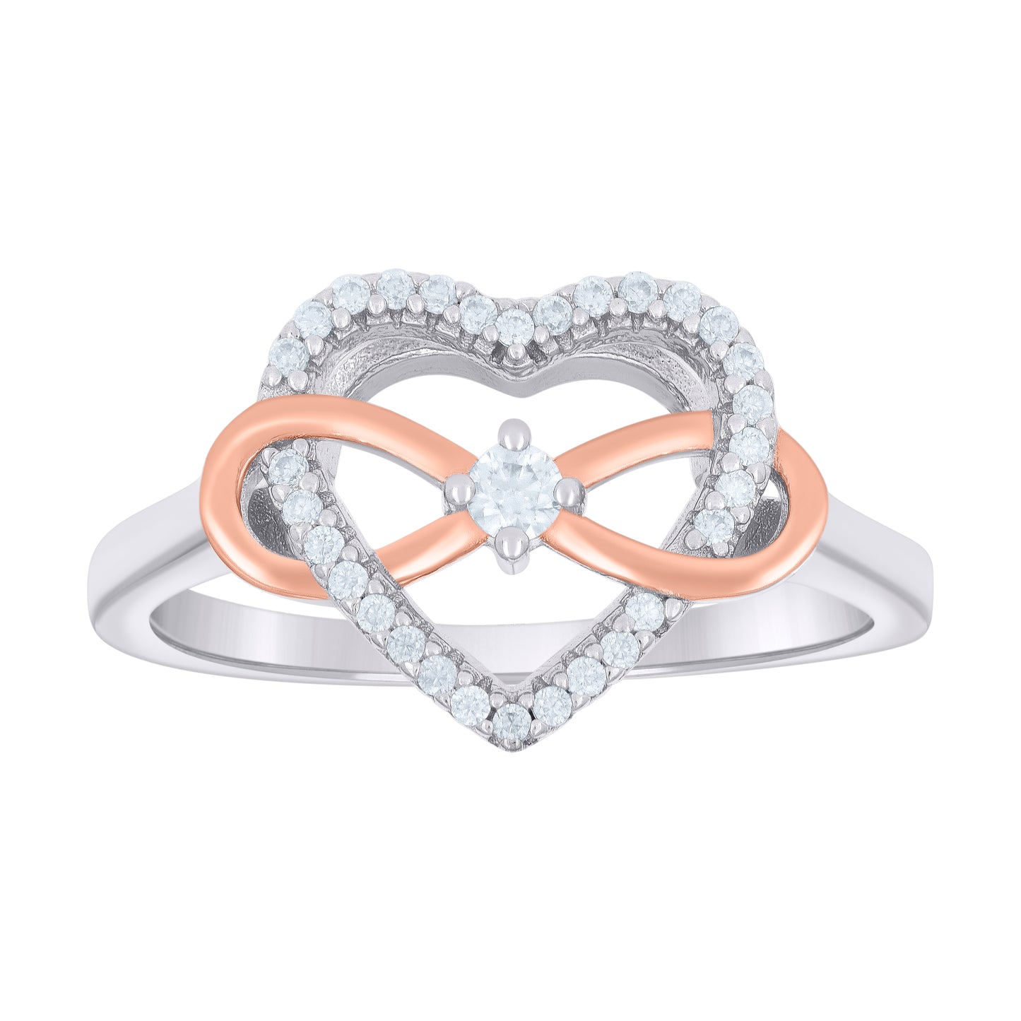 925 Sterling Silver Ring S5 Moissanite Ctw 0.18