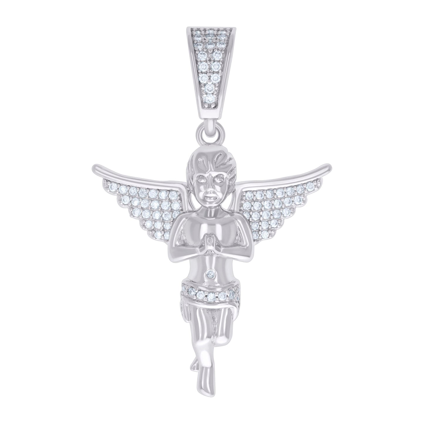 925 Sterling Silver Pendant Moissanite Ctw 0.73